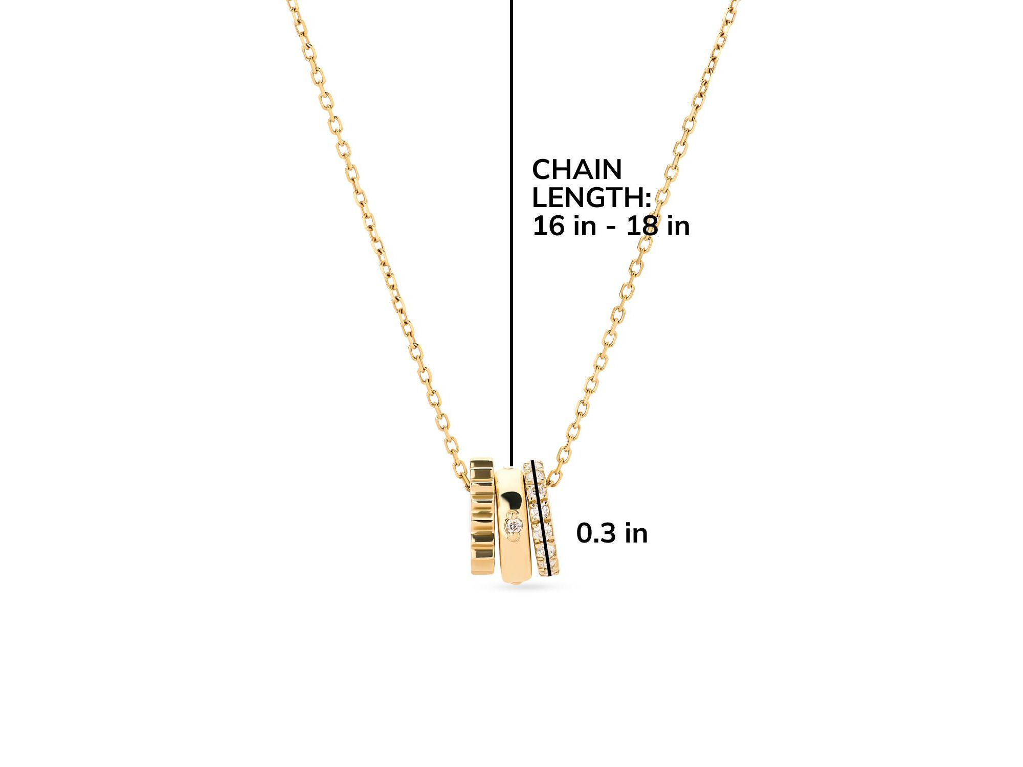 Solid Gold & Lab-Grown Diamond Zeno Charm Necklace — Image 5