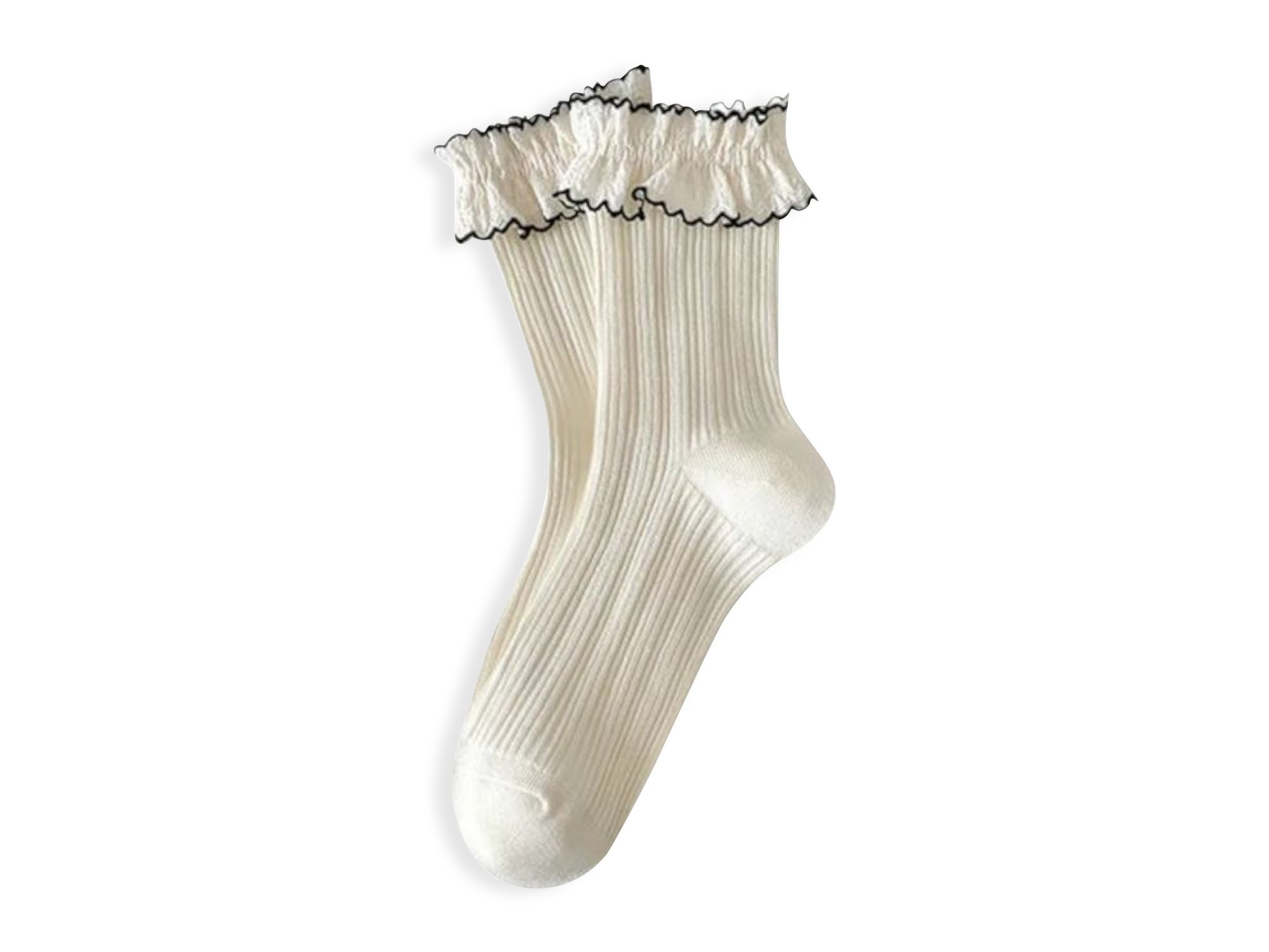 Sheer Frilly Ankle Socks — Image 4