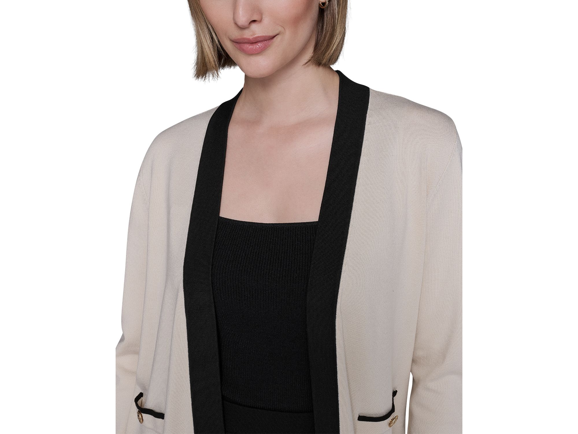 Contrast Trim Cardigan — Image 3
