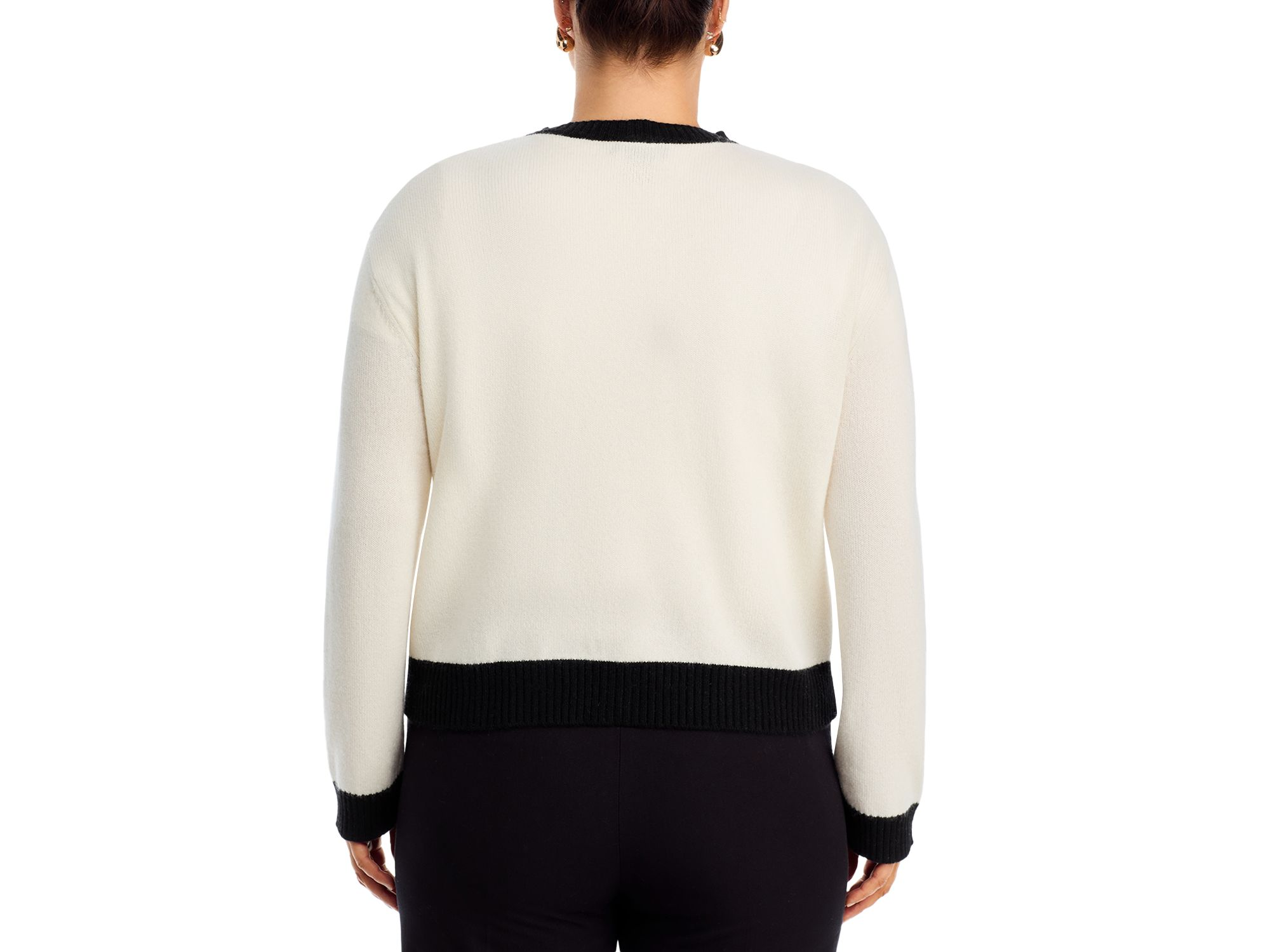 100% Cashmere Contrast Trim Cardigan - Exclusive — Image 8