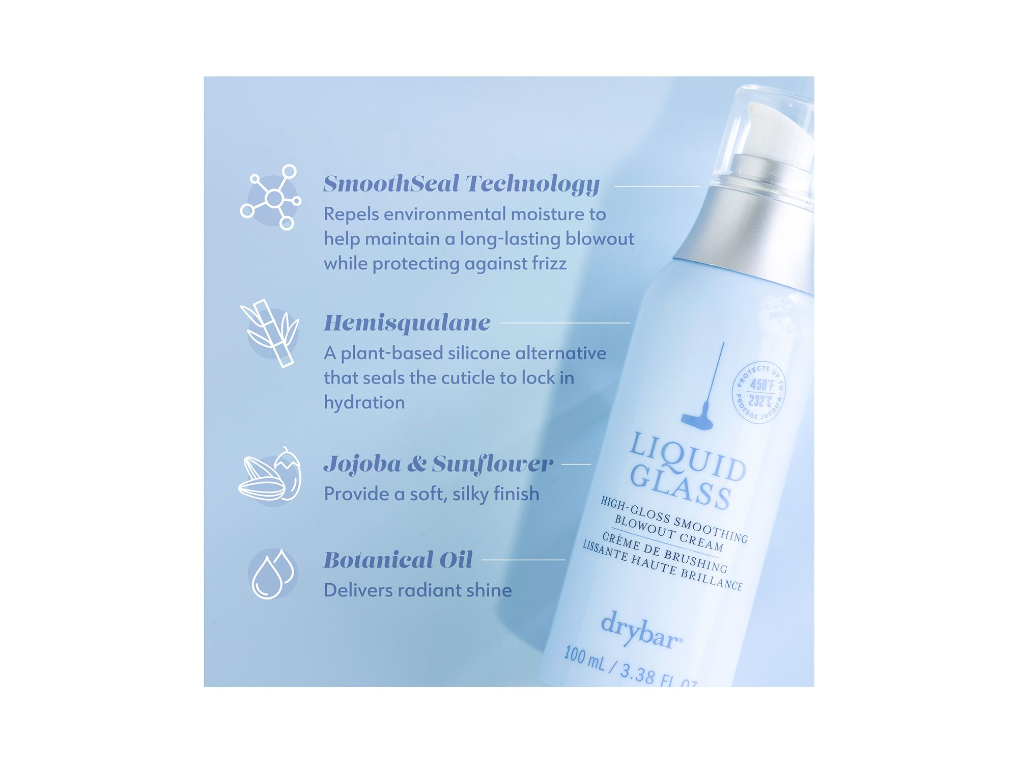 Liquid Glass High Gloss Smoothing Blowout Cream 3.38 oz. — Image 3
