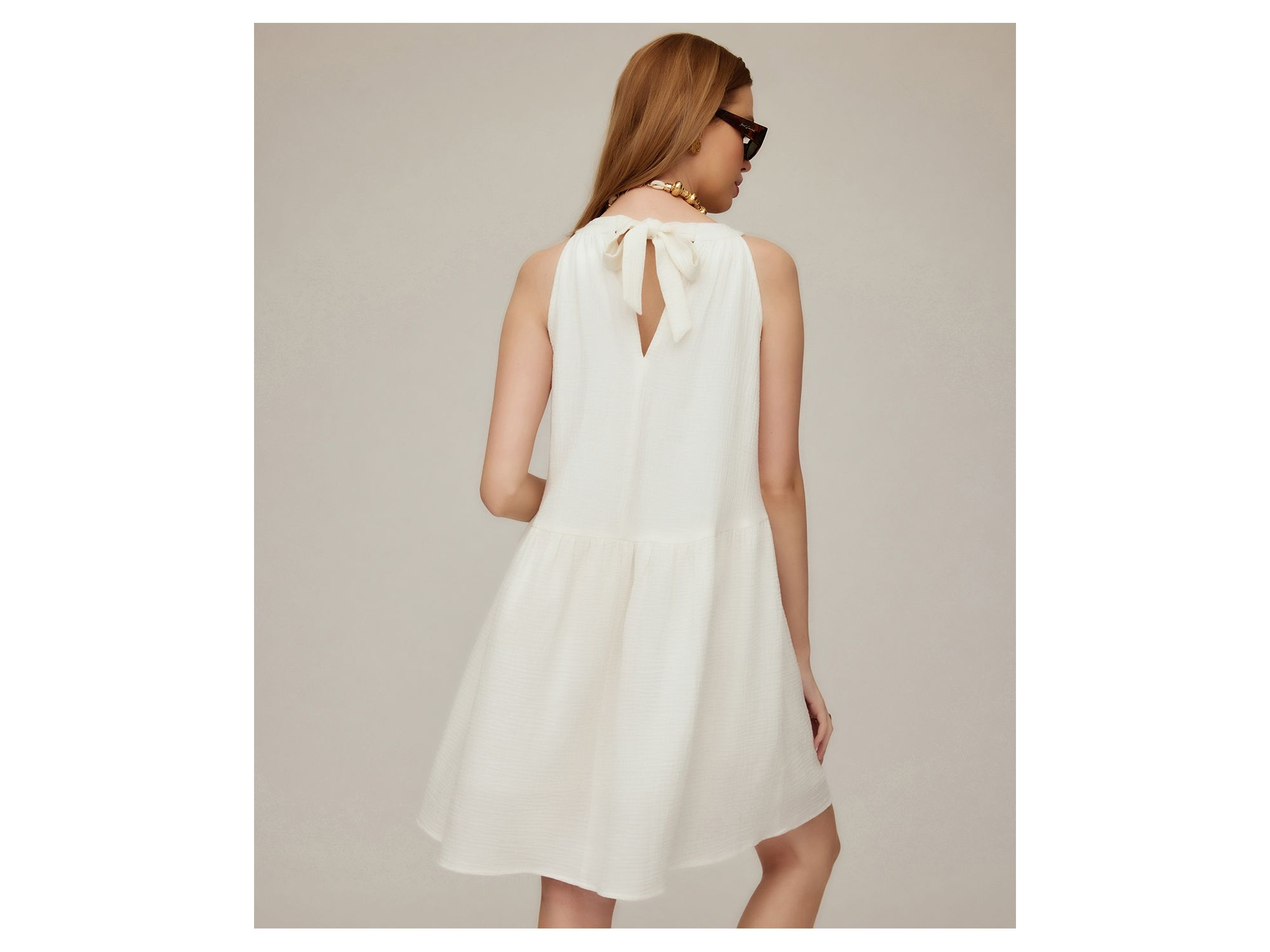 Cianni Tie Neck Dress — Image 3