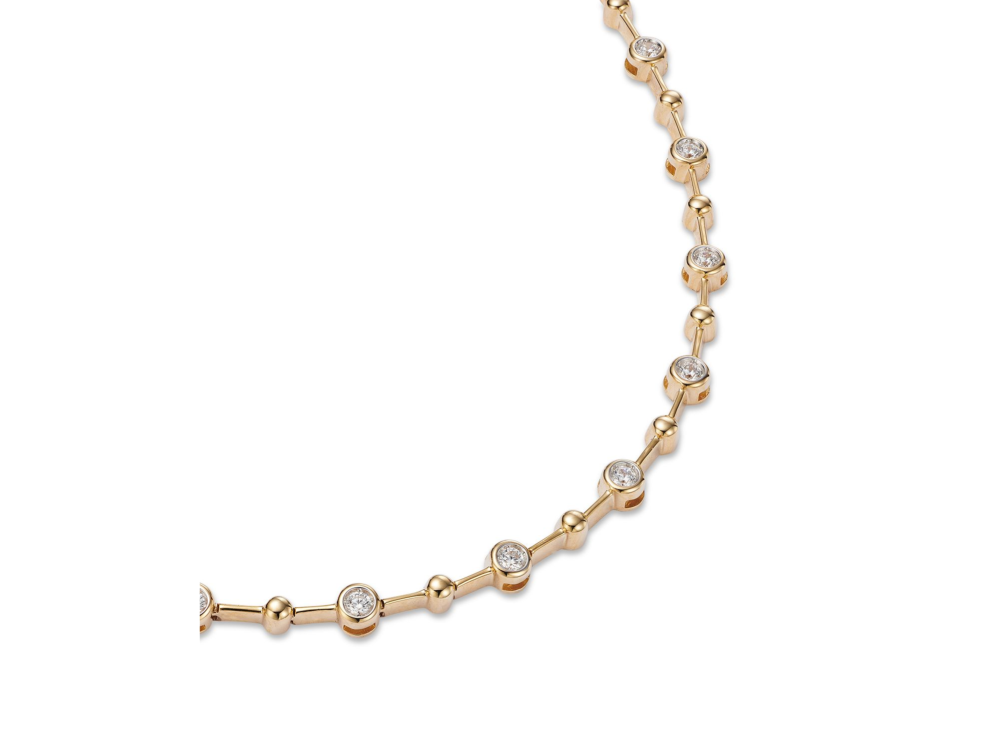 Diamond Station Bracelet in 14K Gold, 0.50 tcw — Image 4