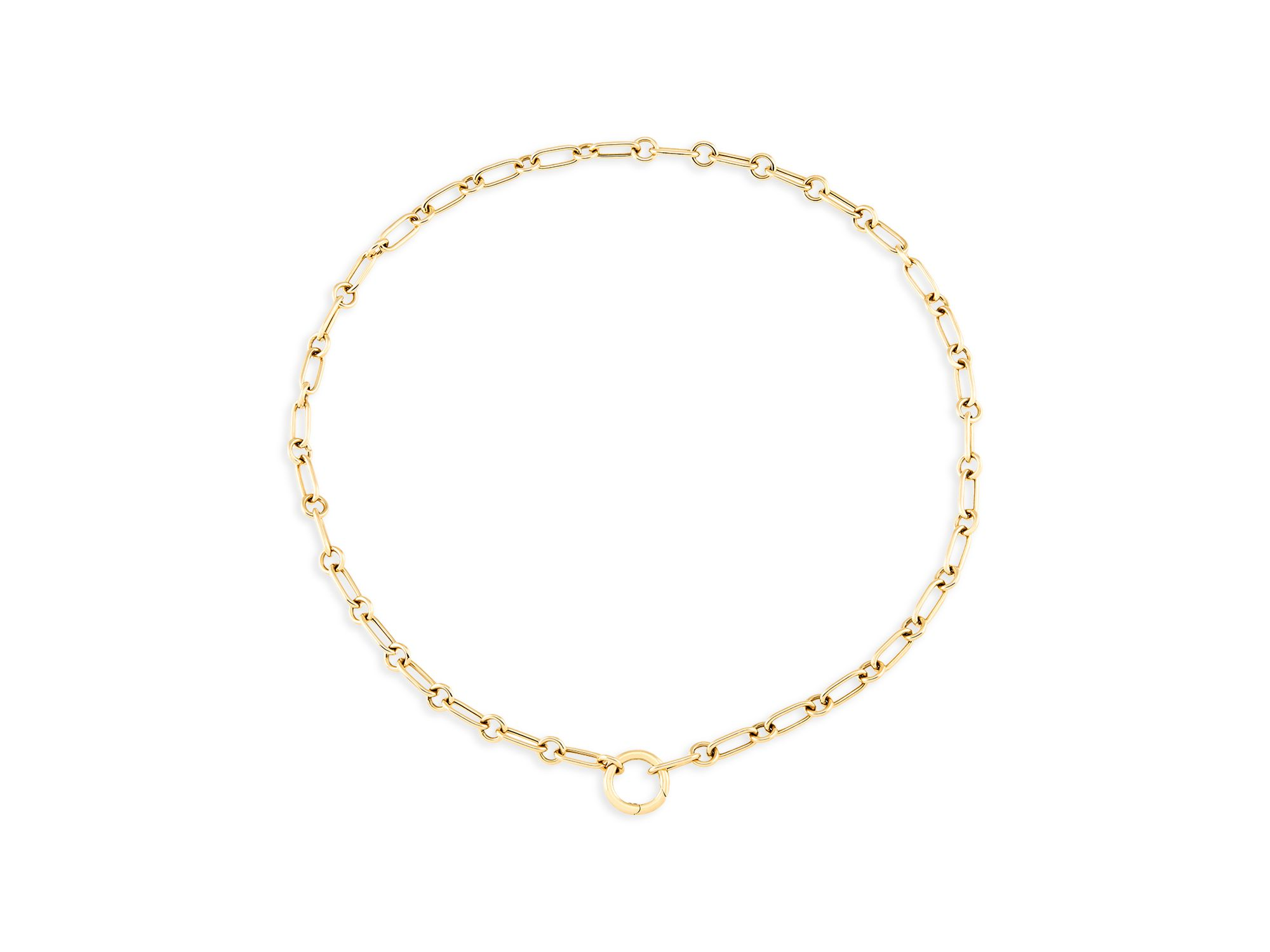 Paperclip Link Chain Necklace in 14K Yellow Gold, 18" — Image 5
