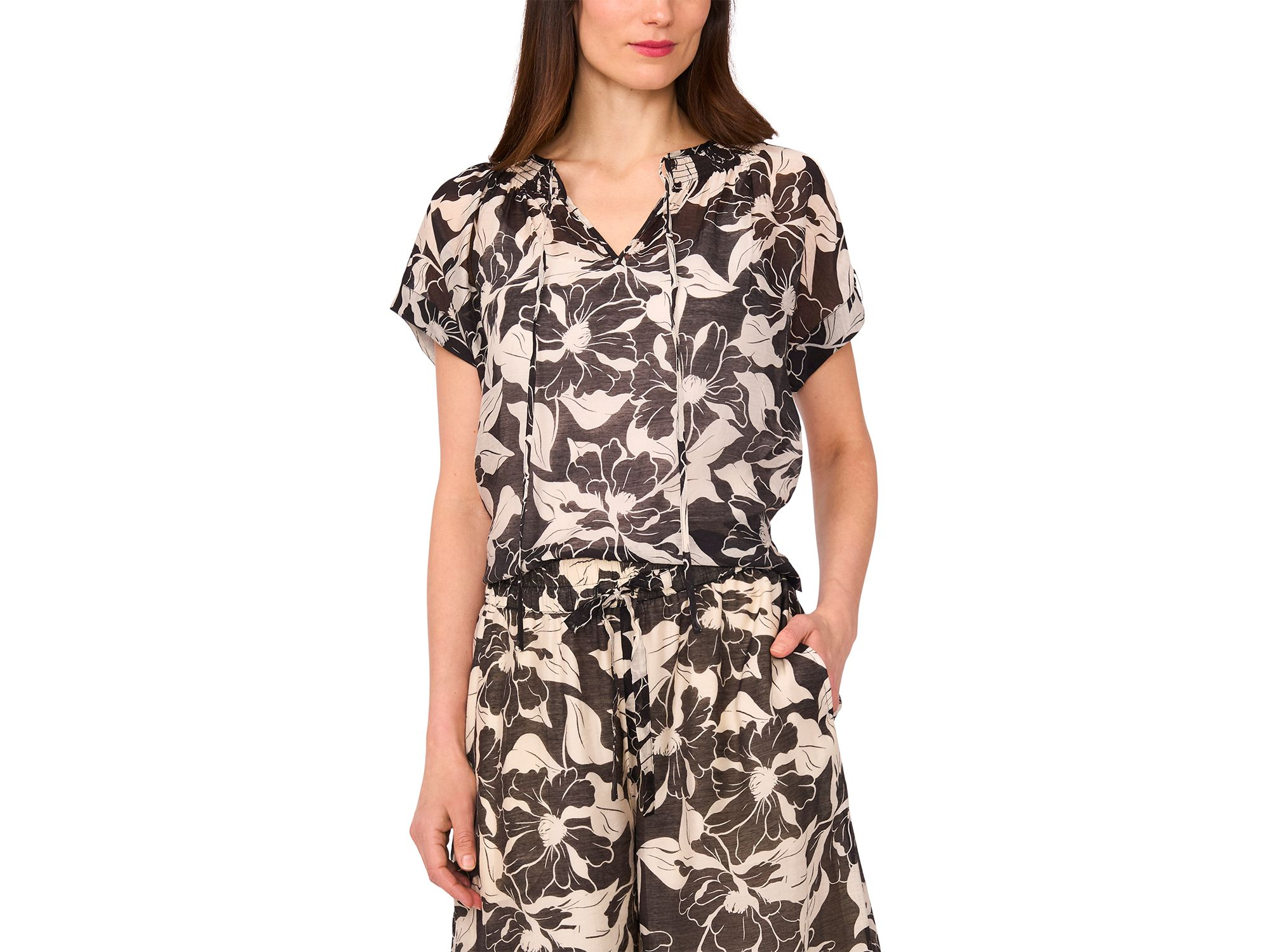 Shirred Peasant Blouse — Image 3