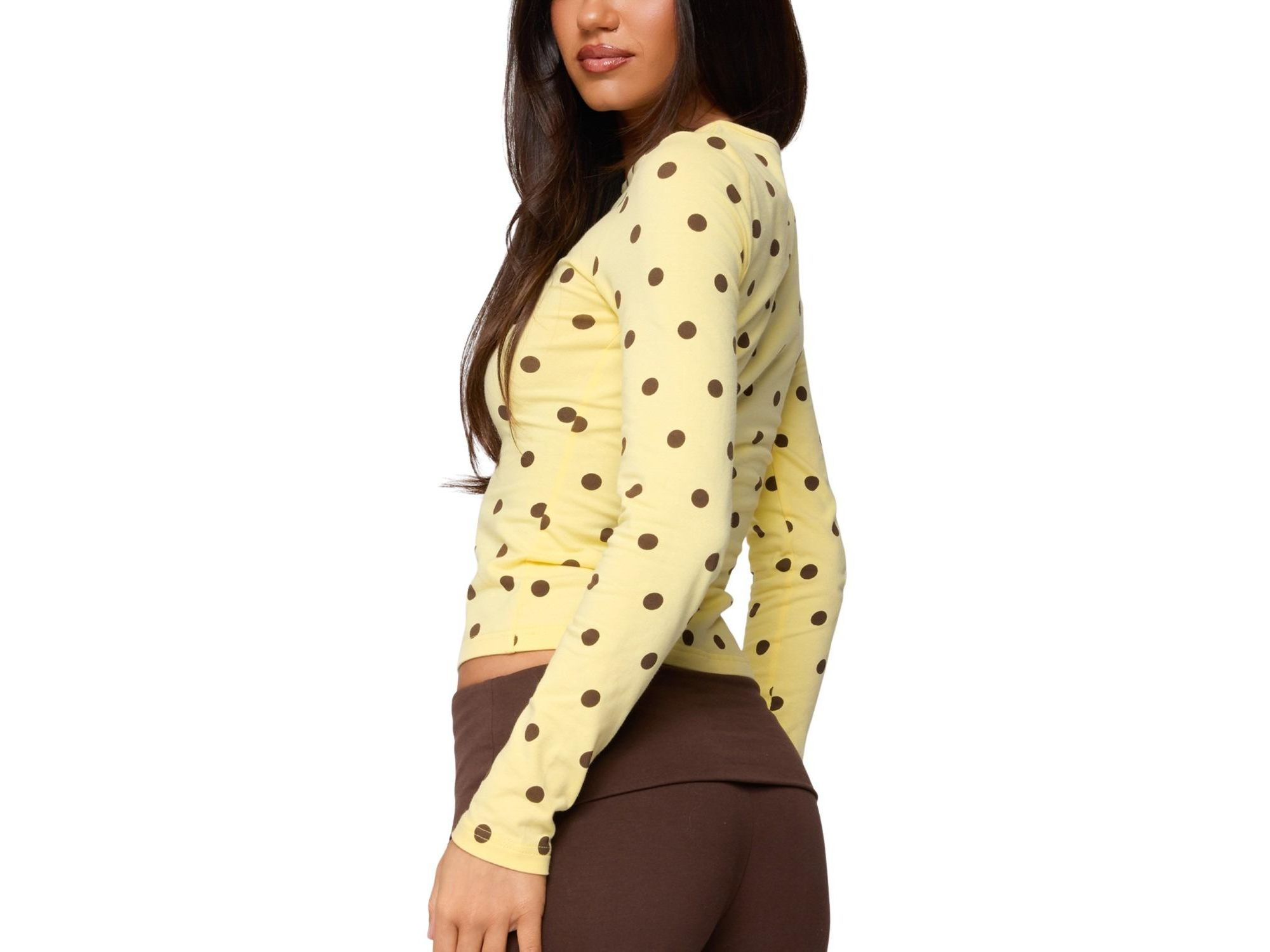 Maricelle Polka Dot Long Sleeve T Shirt — Image 3