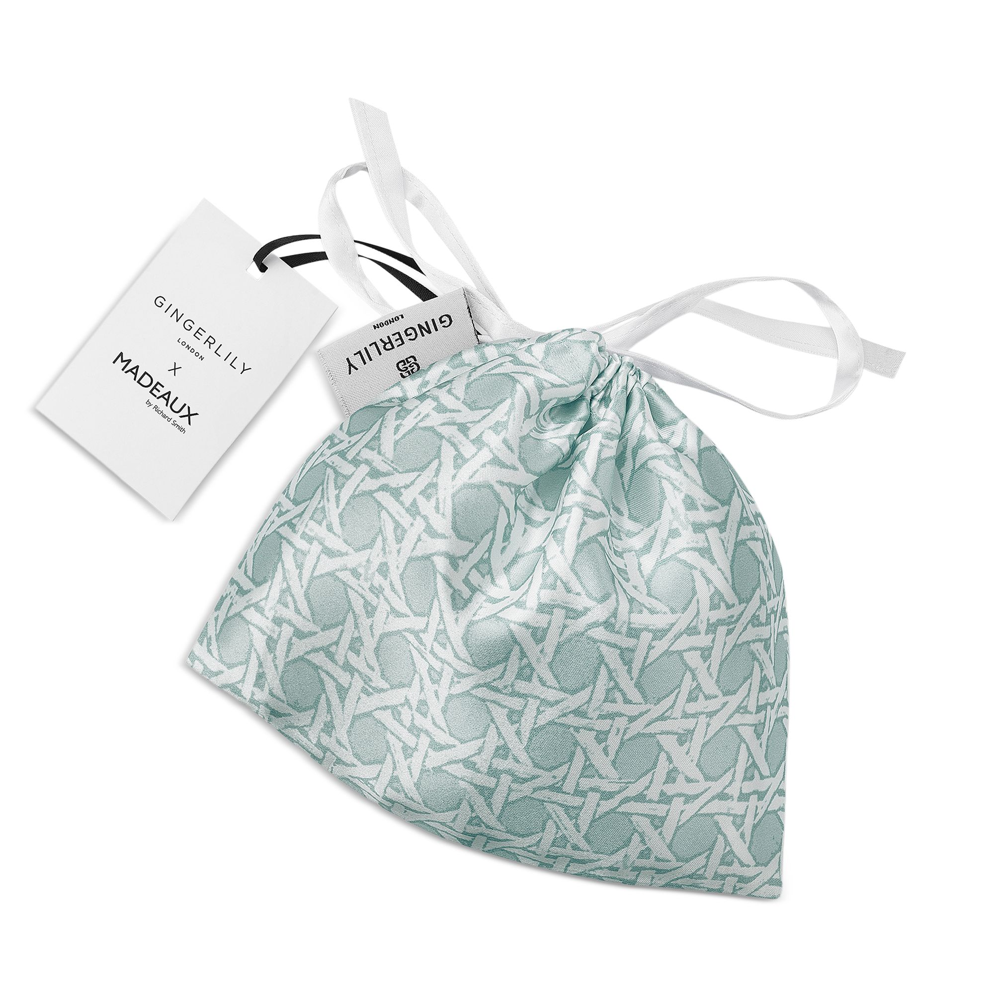 x Madeaux Rattan Silk Eye Mask with Pouch — Image 3