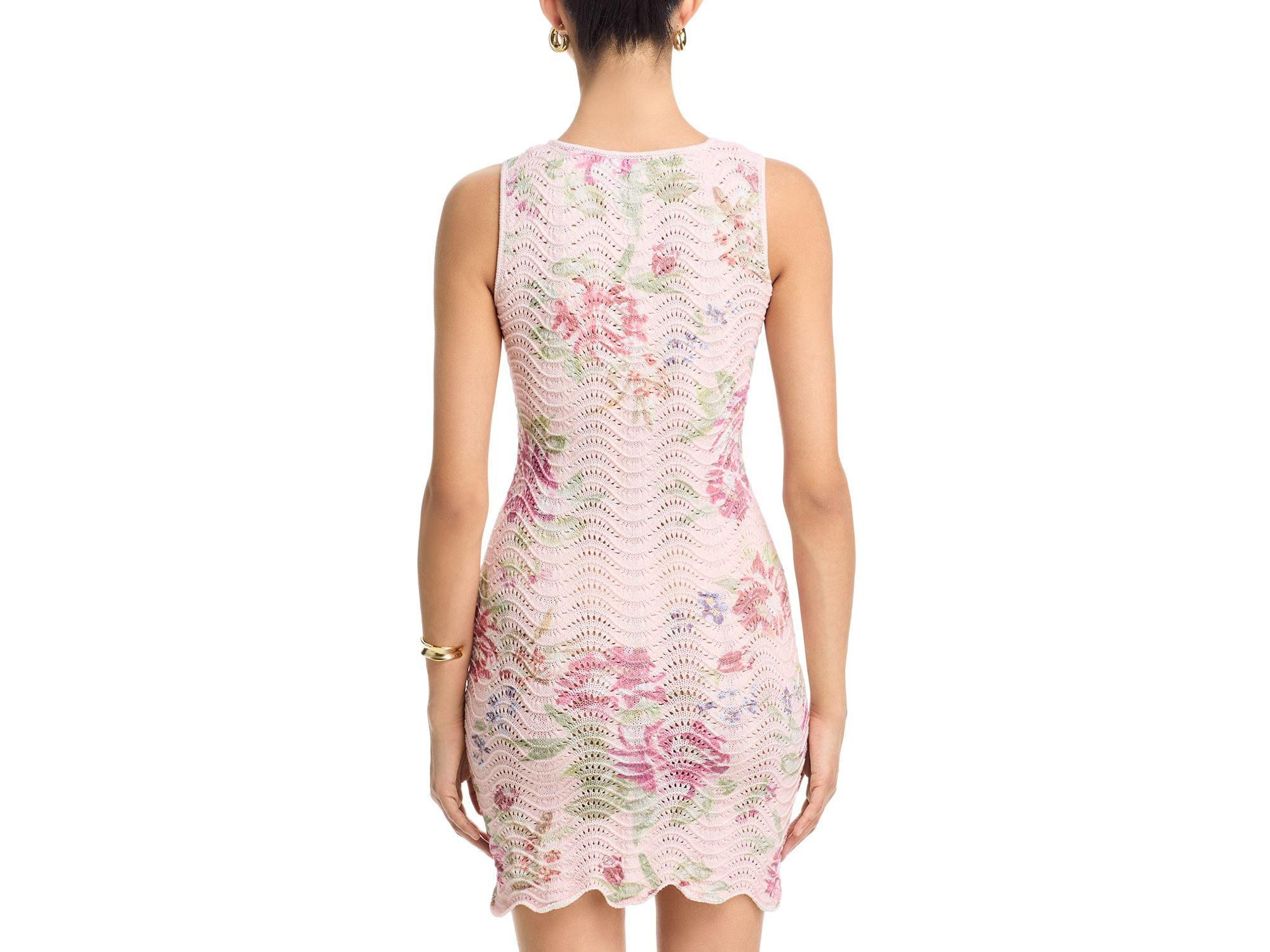 Floral Sweater Knit Tank Mini Dress - Exclusive — Image 3