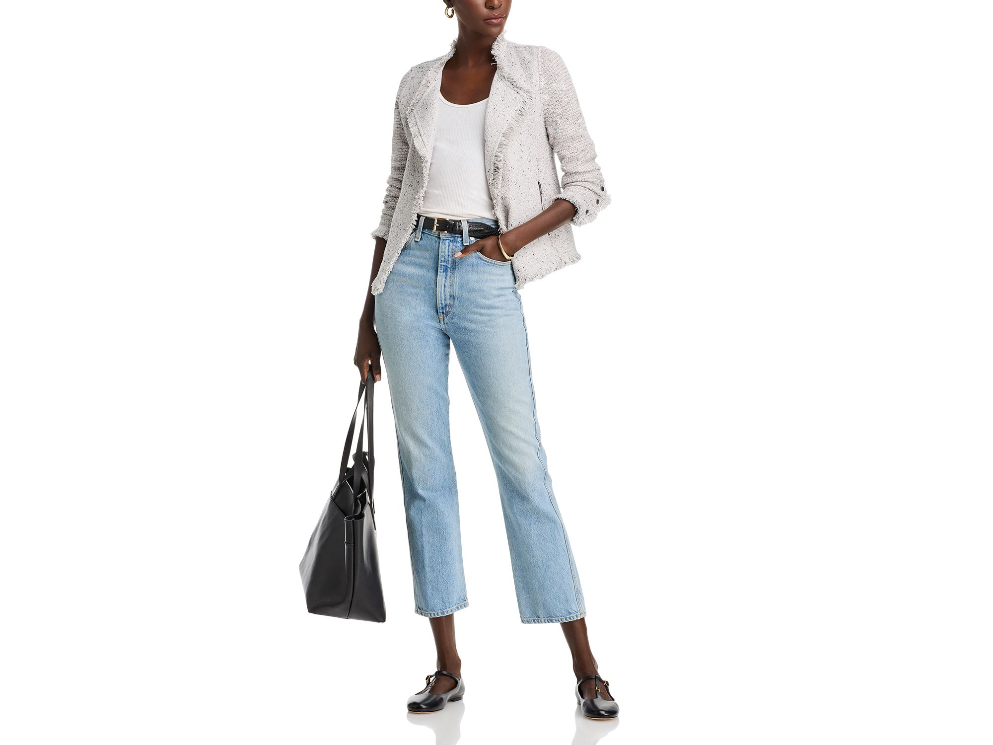 Fringe Mix Knit Jacket — Image 7