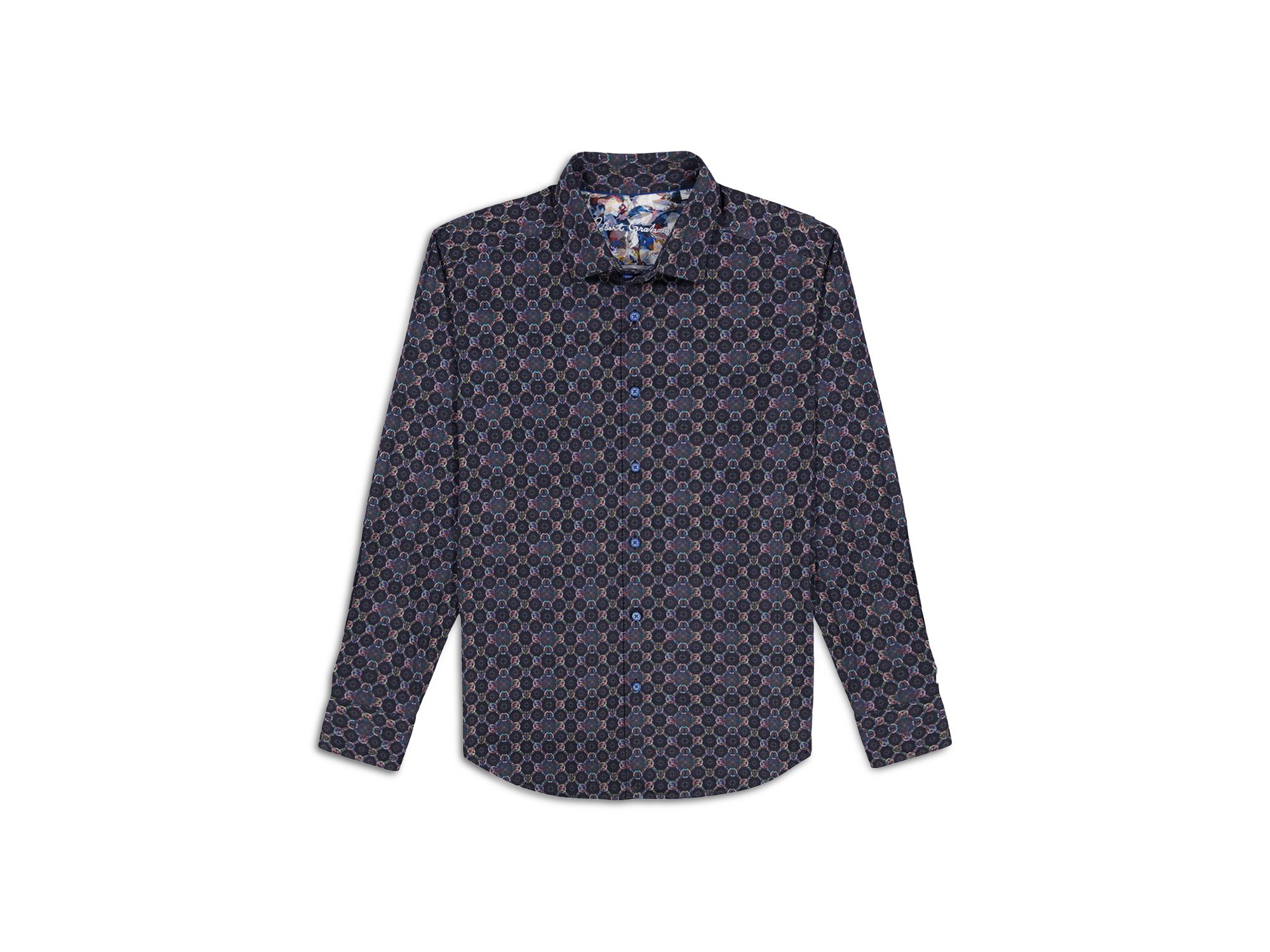 Bramston Printed Long Sleeve Button Front Shirt — Image 5
