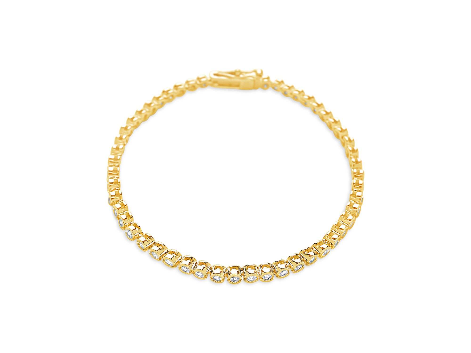 Cubic Zirconia Bezel Flex Bracelet — Image 3