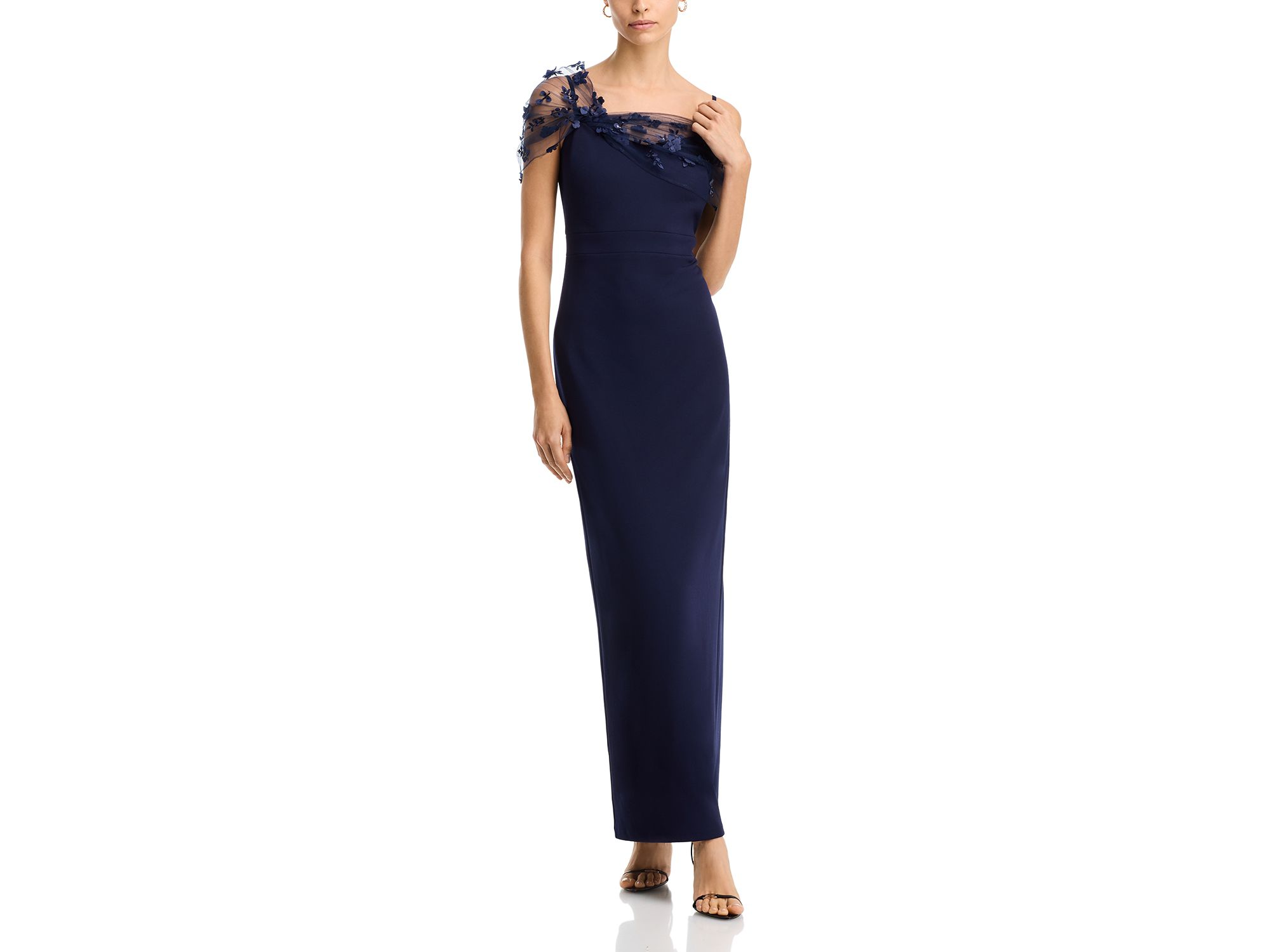 Beaded Twist Overlay Gown - Image 1
