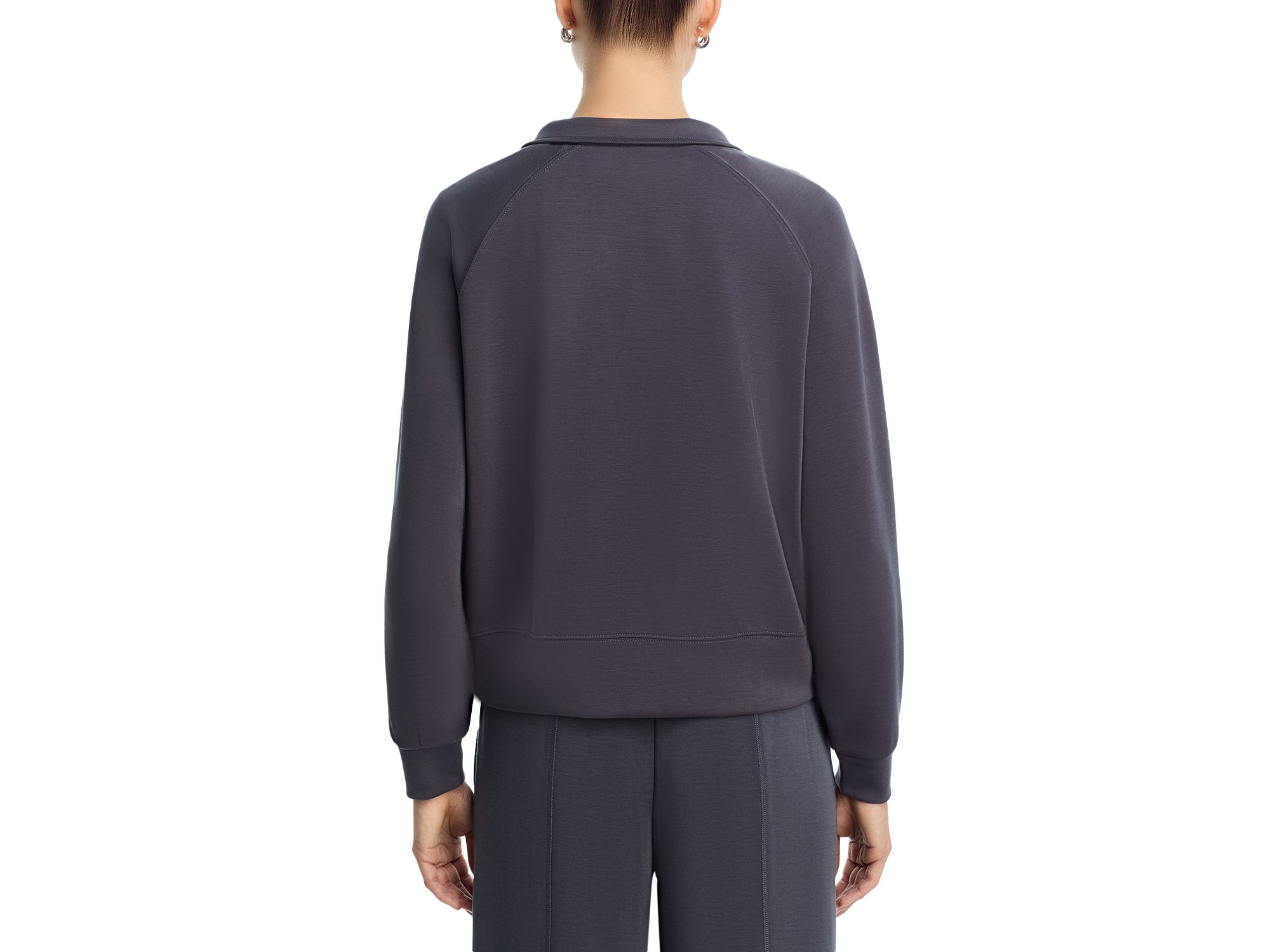 Graphite Cloud Henley Pullover & Luxe Cloud Wide Leg Pants — Image 4