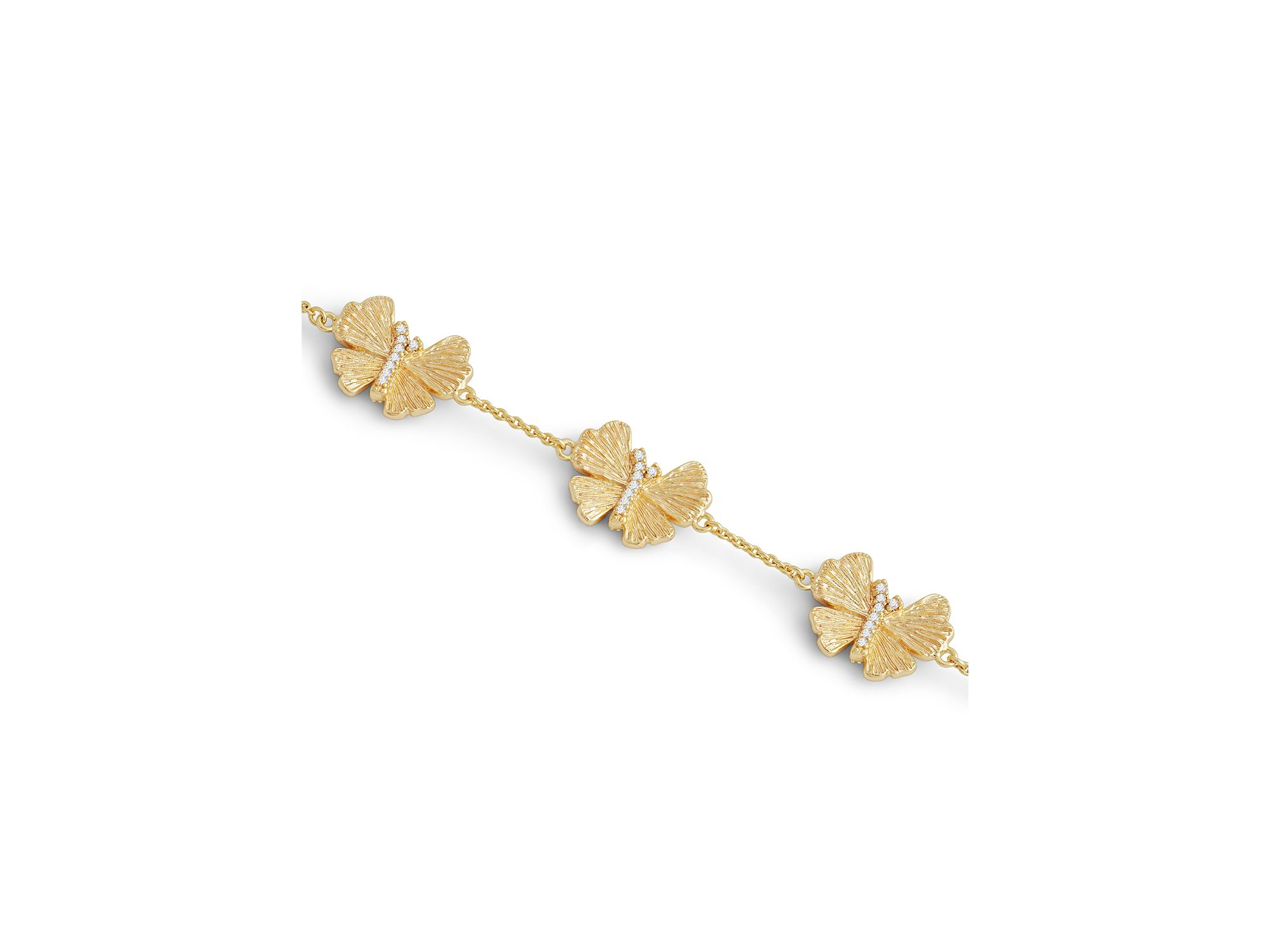 Butterfly Station Bracelet in 18K Gold Plated — Image 3