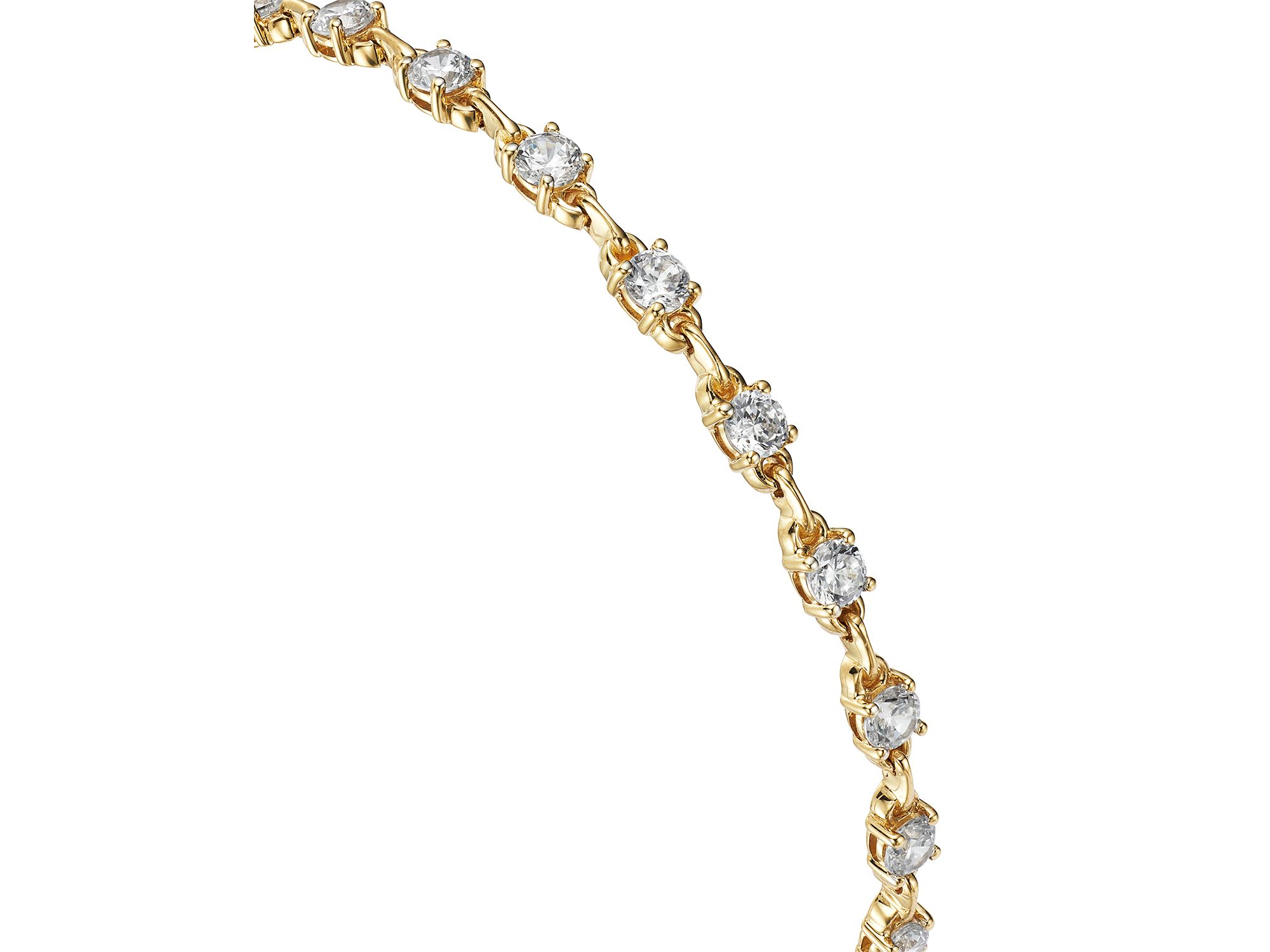 Diamond Station Bracelet in 14K Yellow Gold, 3.0 tcw — Image 3