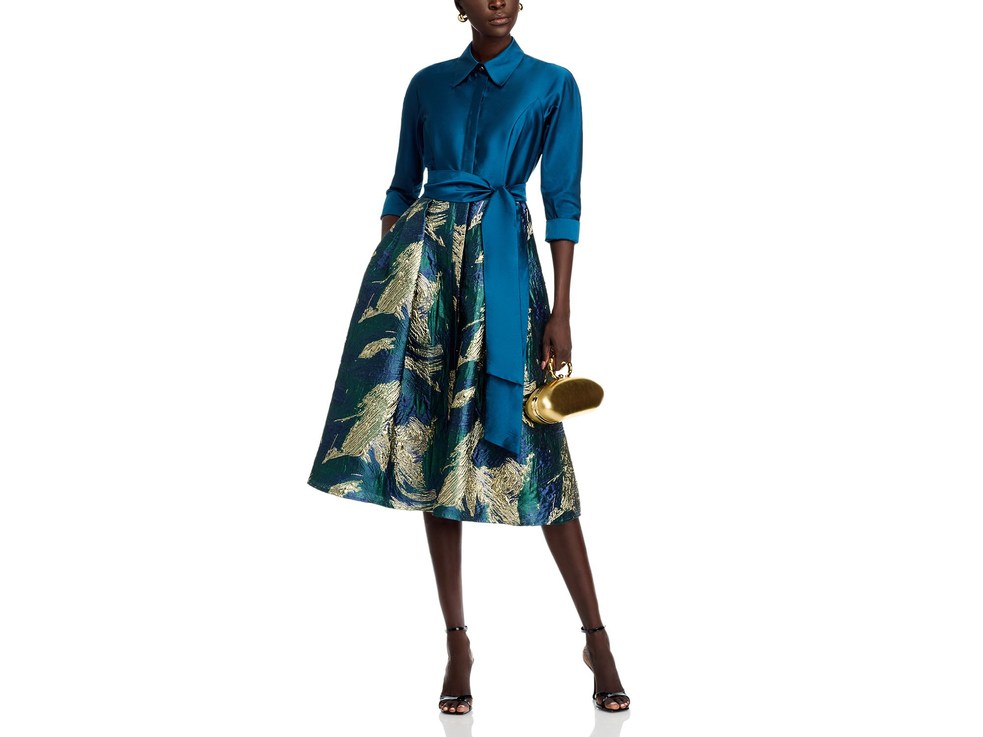Taffeta Jacquard Shirt Dress — Image 3
