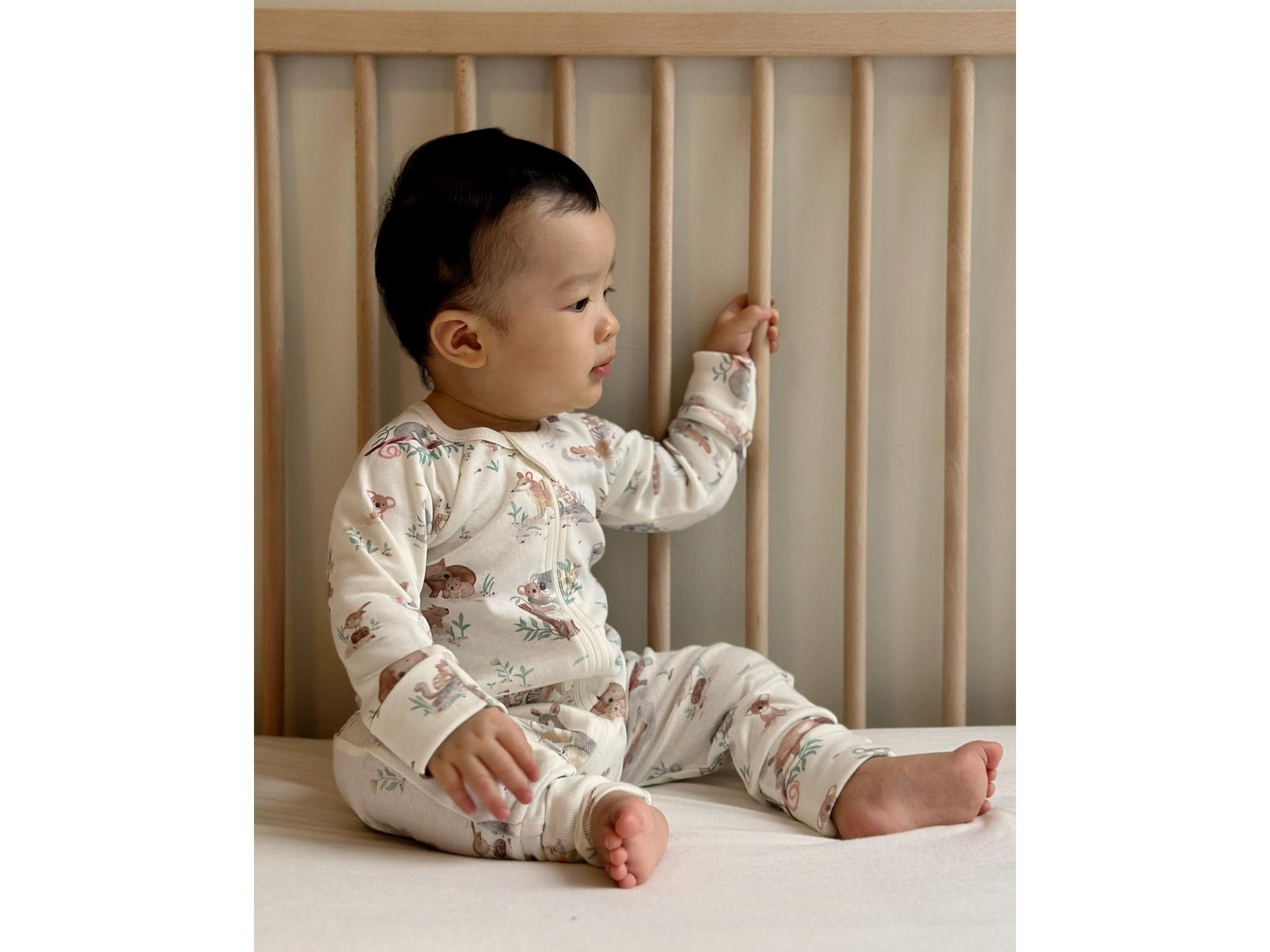 Boys' Australiana Animals Zip Romper & Bib Set - Baby — Image 3