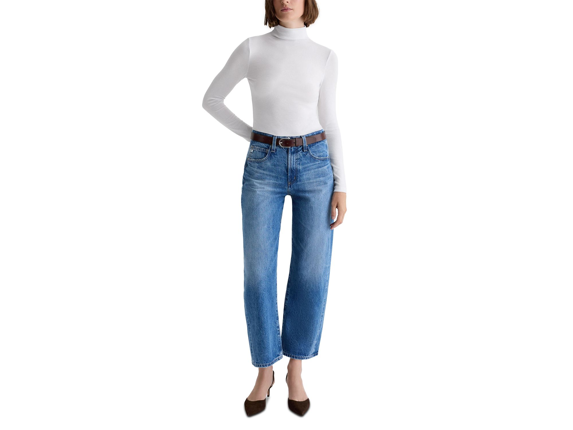 Hattie High Rise Barrel Leg Jeans in Candid — Image 8
