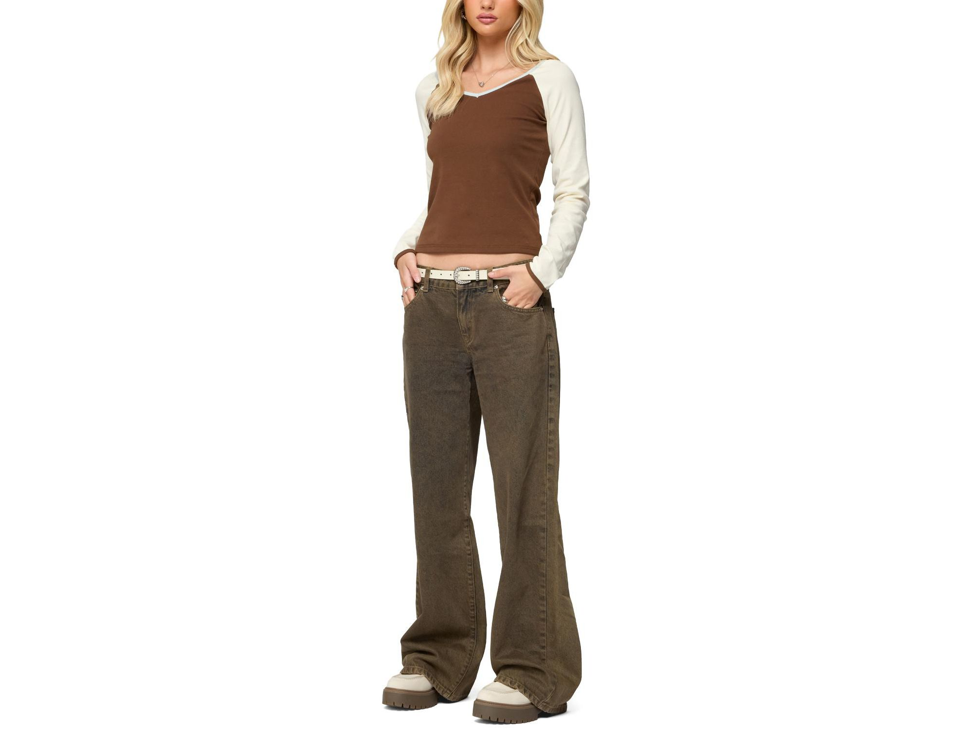 Ronie Contrast Raglan Top — Image 5