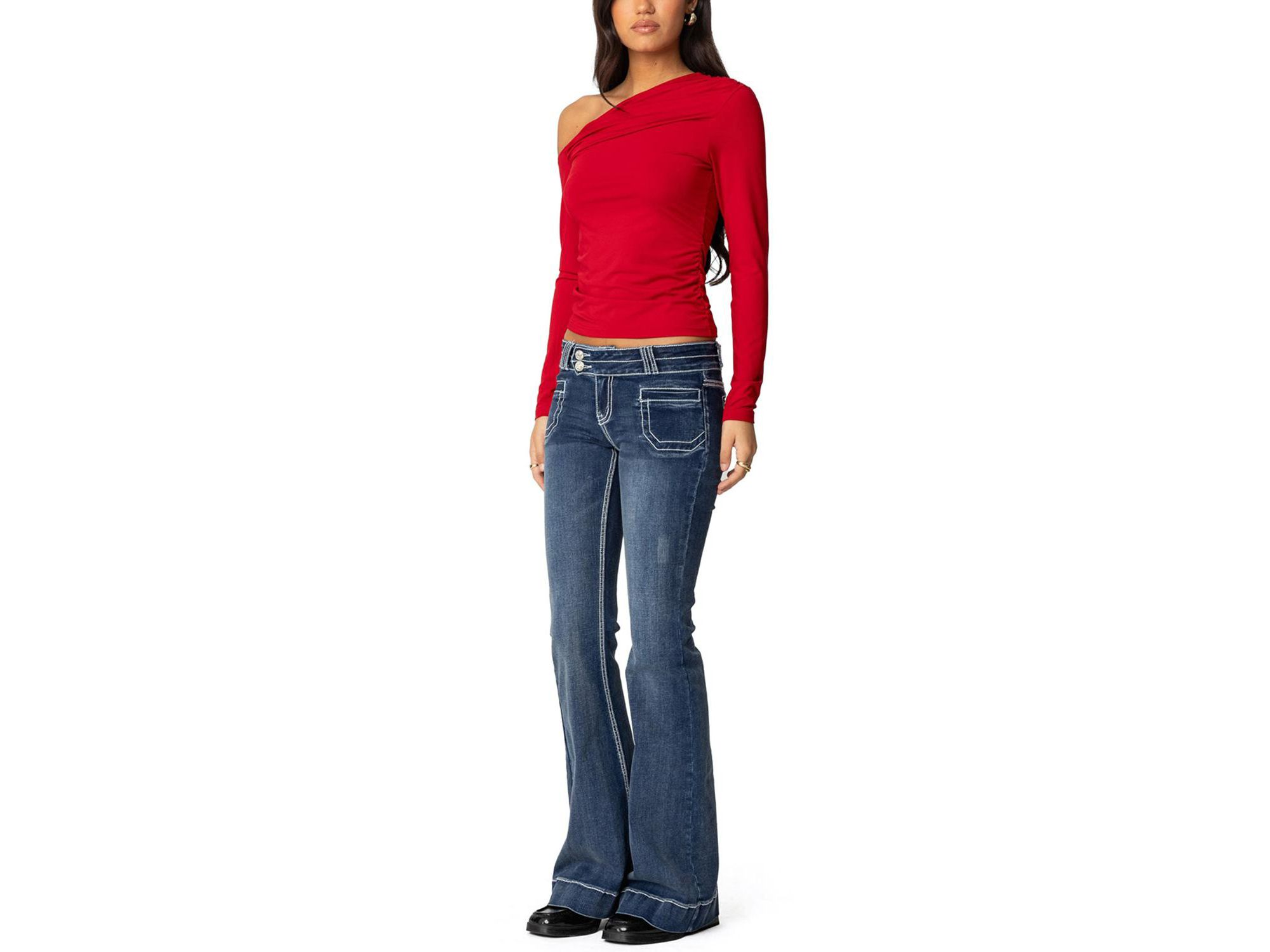 Ronnie Asymmetric Long Sleeve Top — Image 3