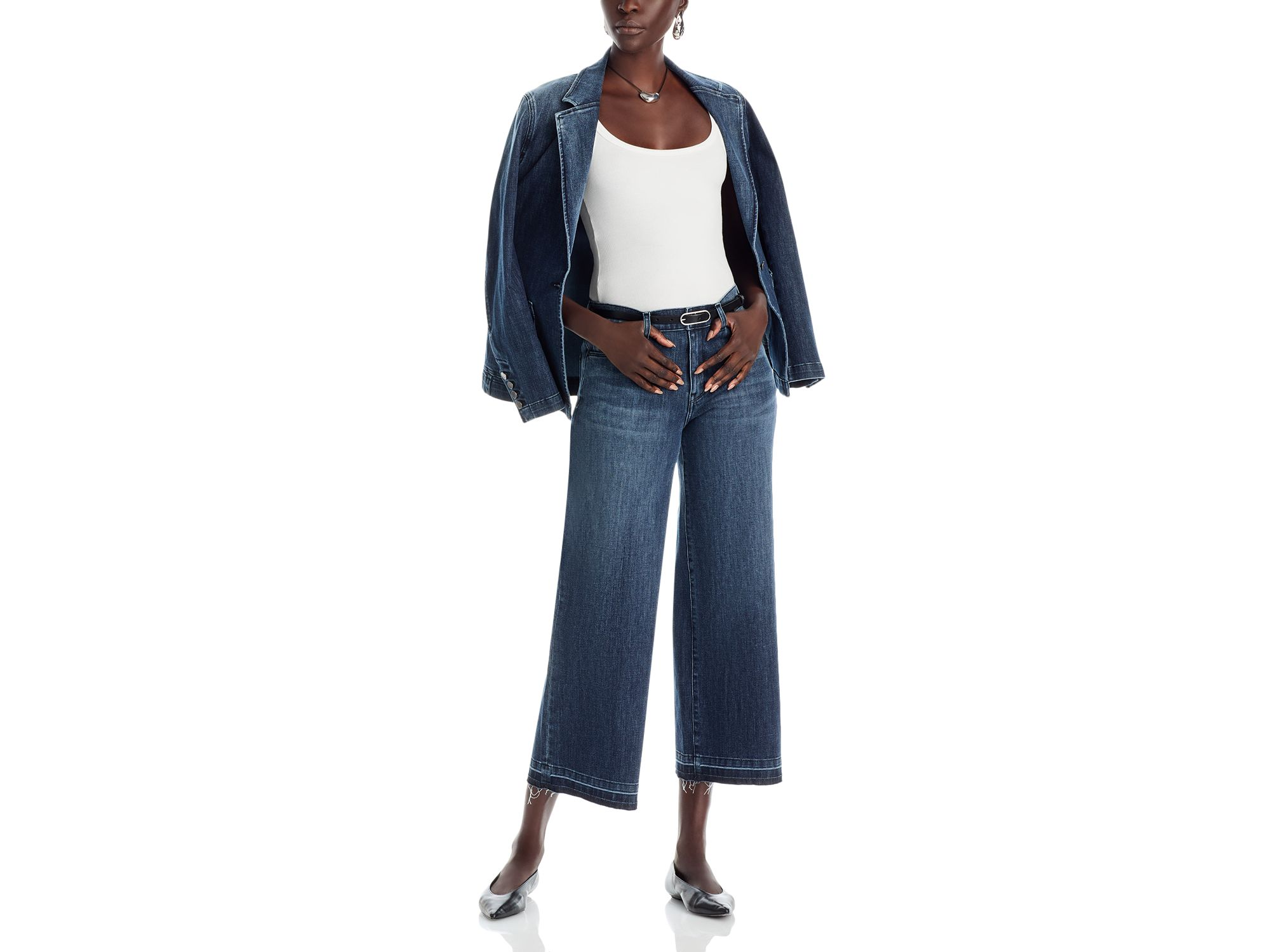 Rafaella High Rise Cropped Jeans in Indigo — Image 4