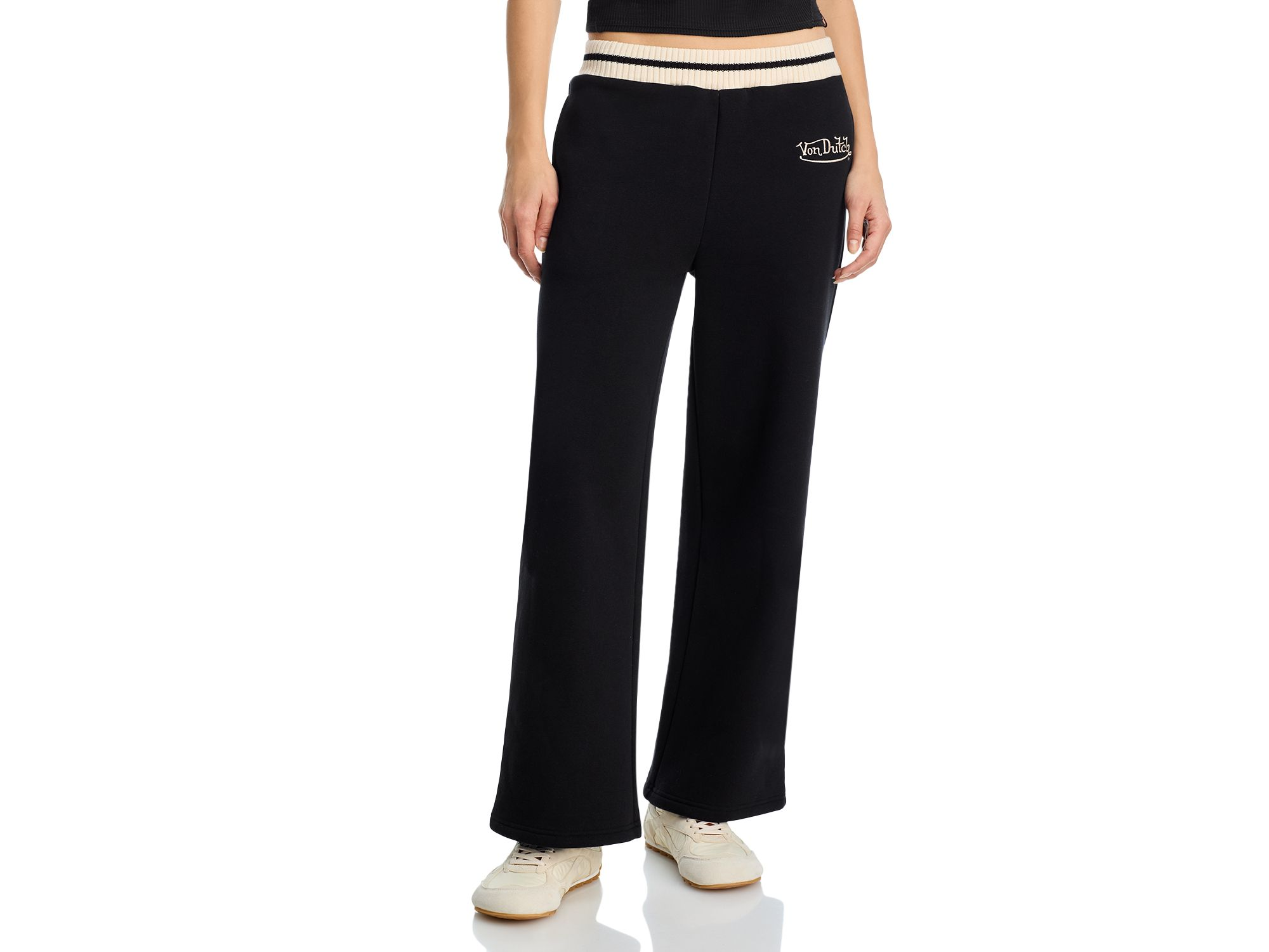 x Von Dutch Striped Rib Crewneck Pullover & Wide Leg Pants — Image 6