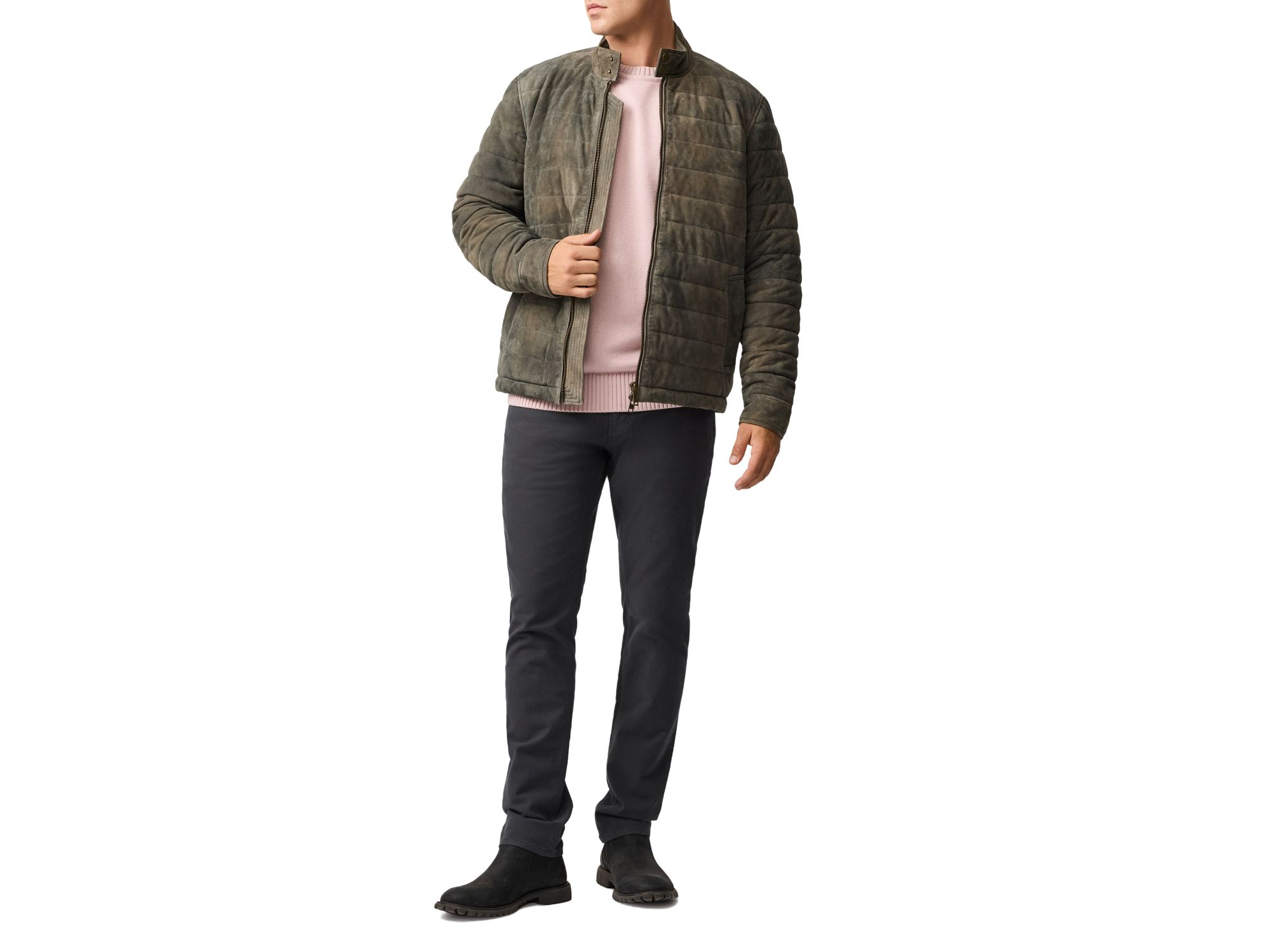 Long Island Quilted Suede Jacket — Image 6