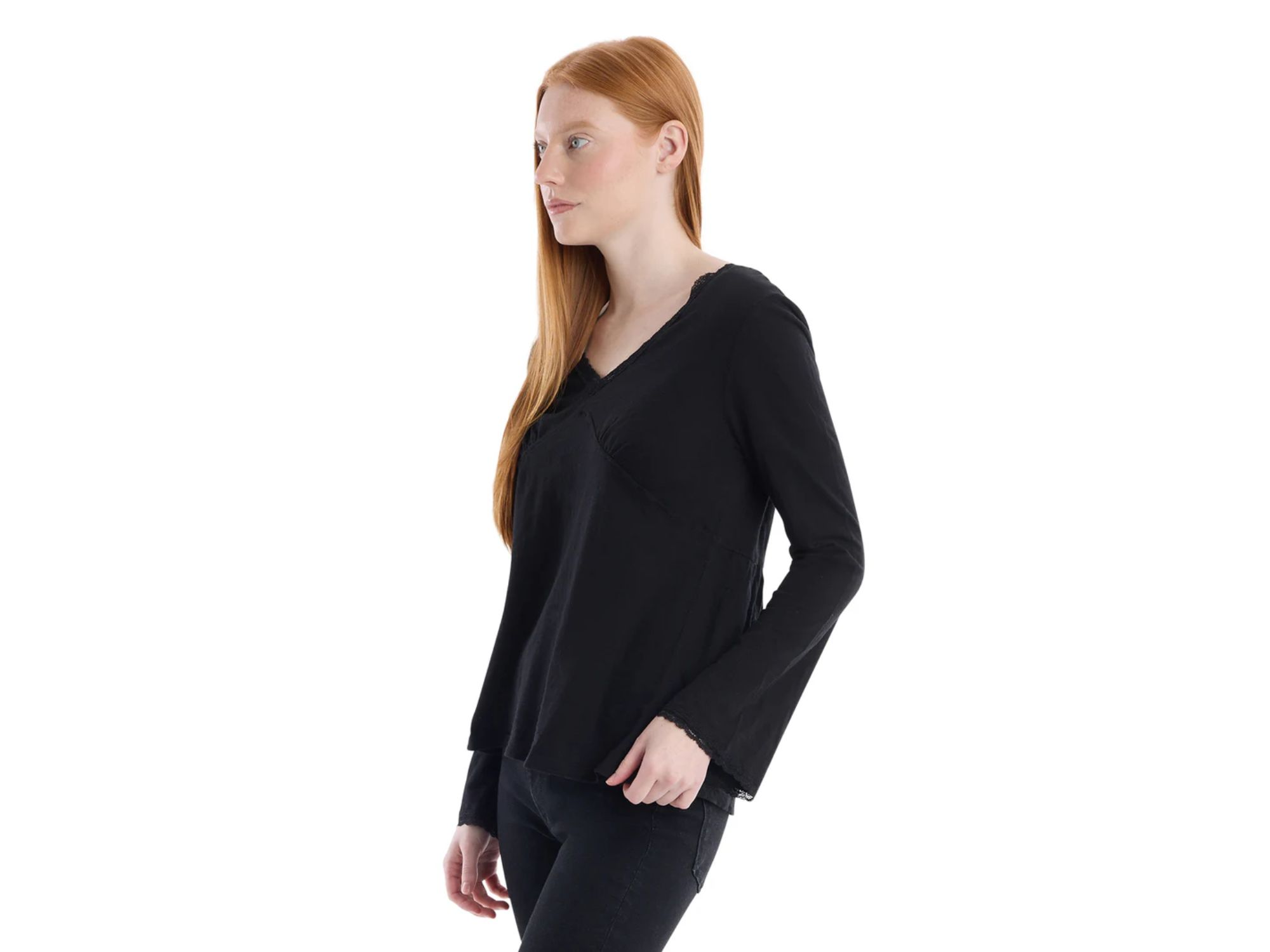 Empire Seam Trapeze Laze Trims Tee — Image 5