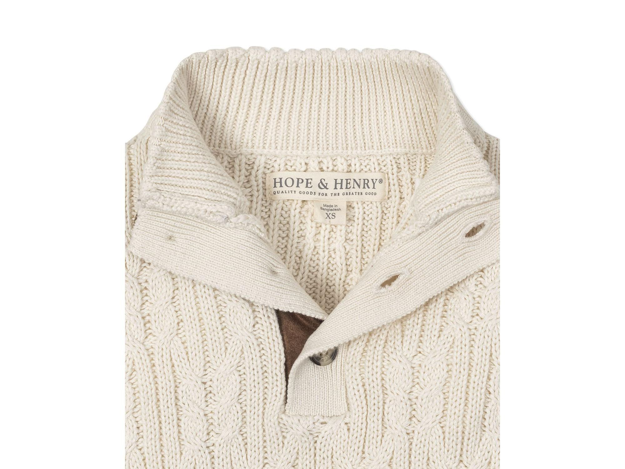 Boys' Organic Mock Neck Cable Sweater - Little Kid, Big Kid — Image 3