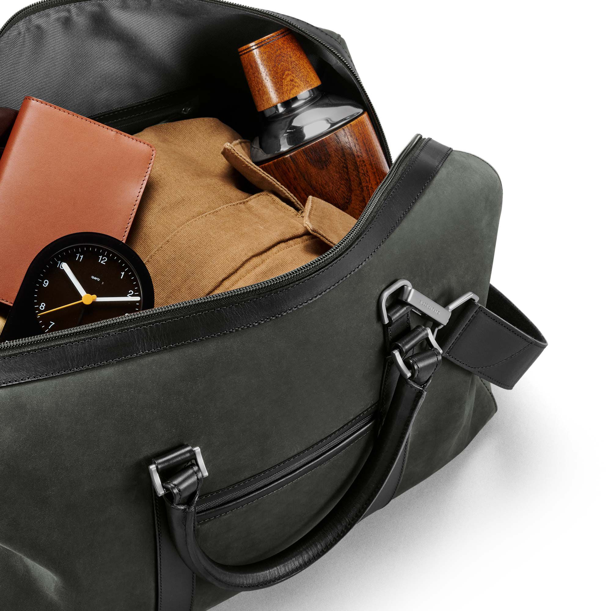 Compact Leather Weekender Bag — Image 3