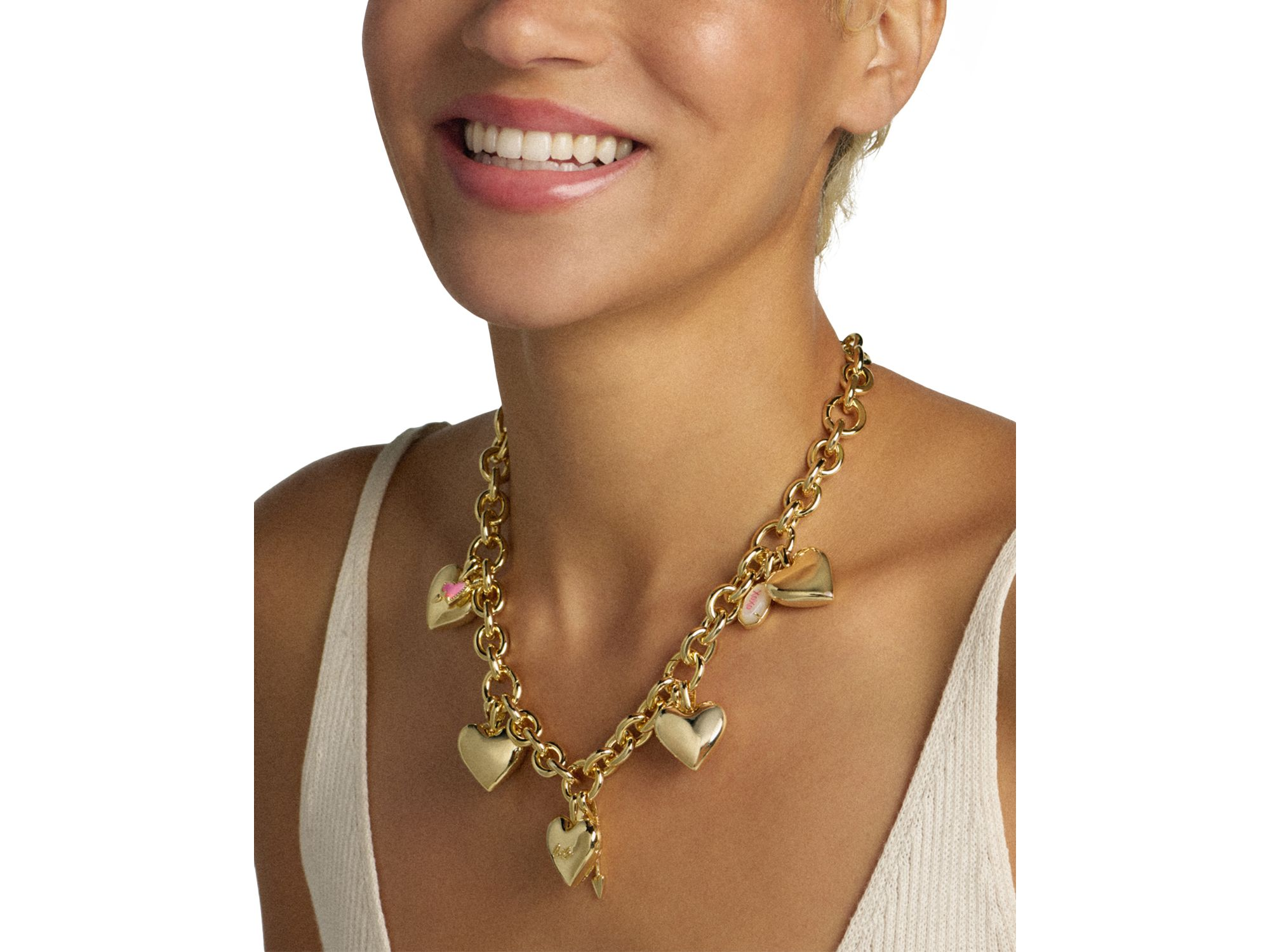 Jayna Charm Statement Necklace, 18" — Image 3