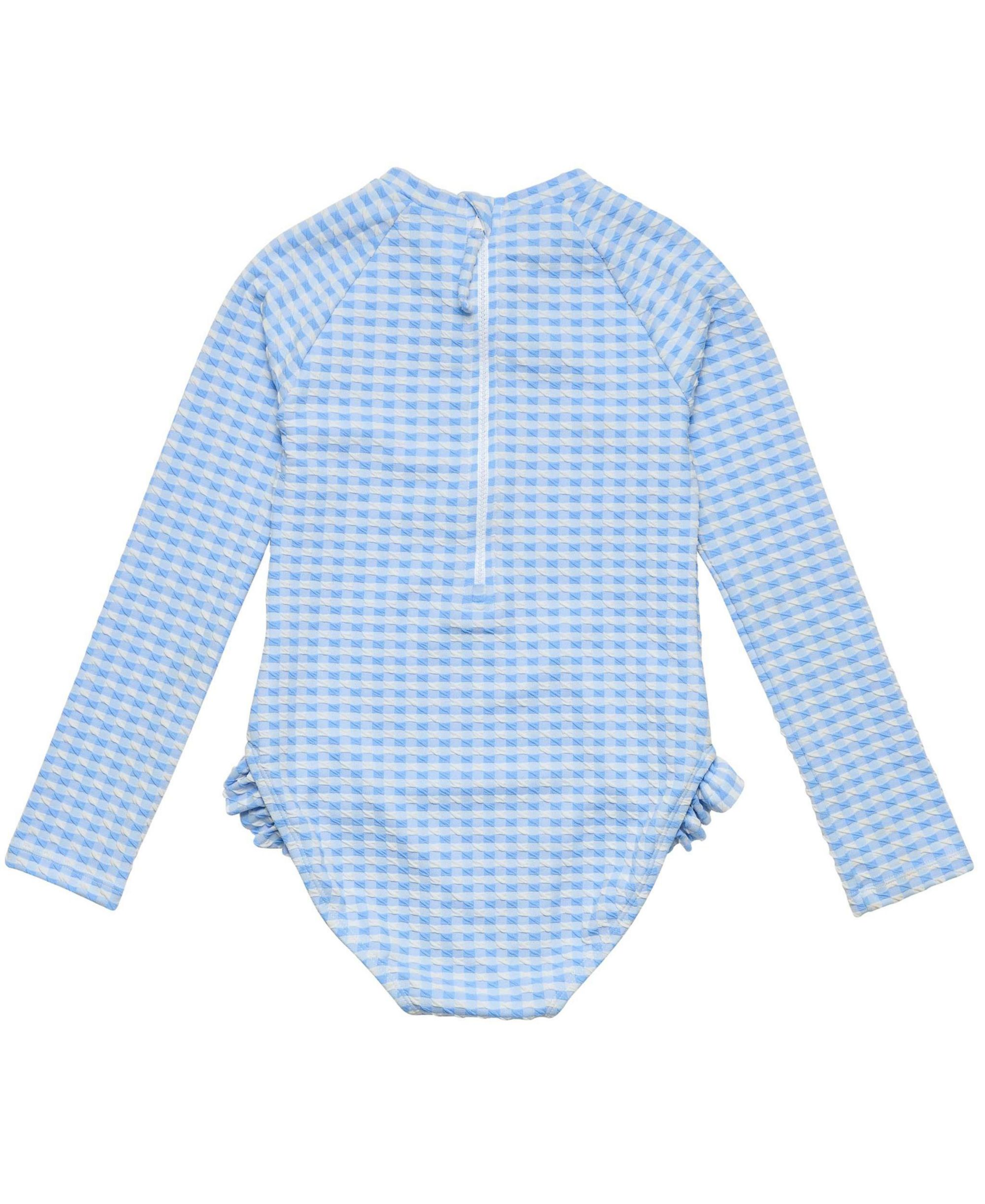 Girls' Seaside Gingham Leg Frill Surf Suit - Little Kid — Image 5