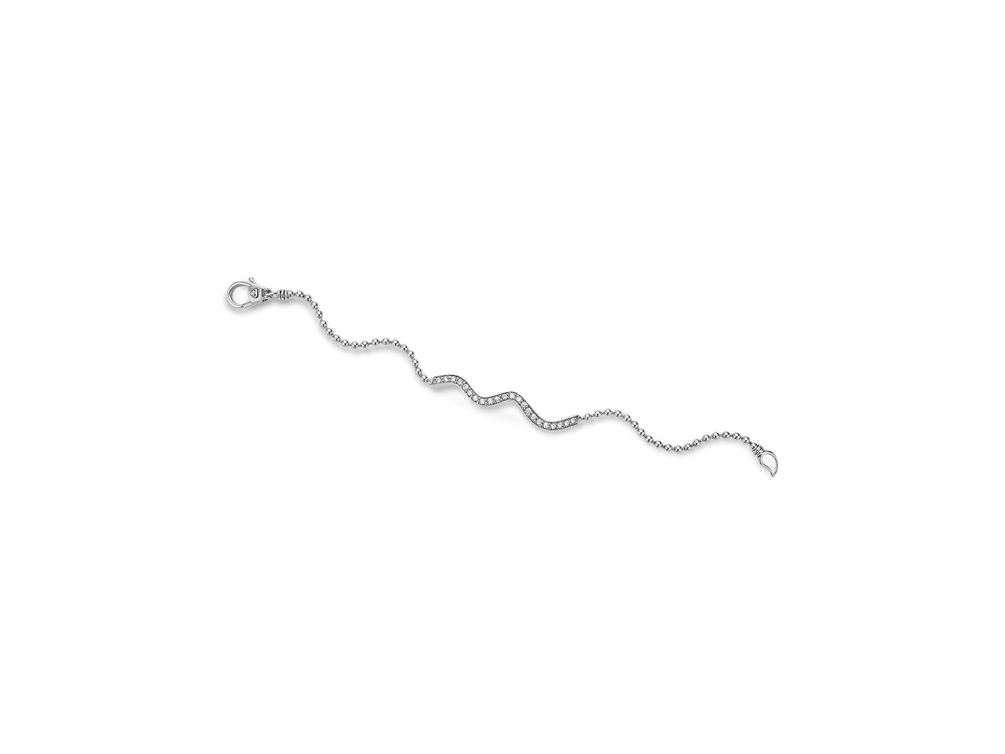 Sterling Caviar Spark Diamond Wavy Bead Bracelet Collection — Image 5