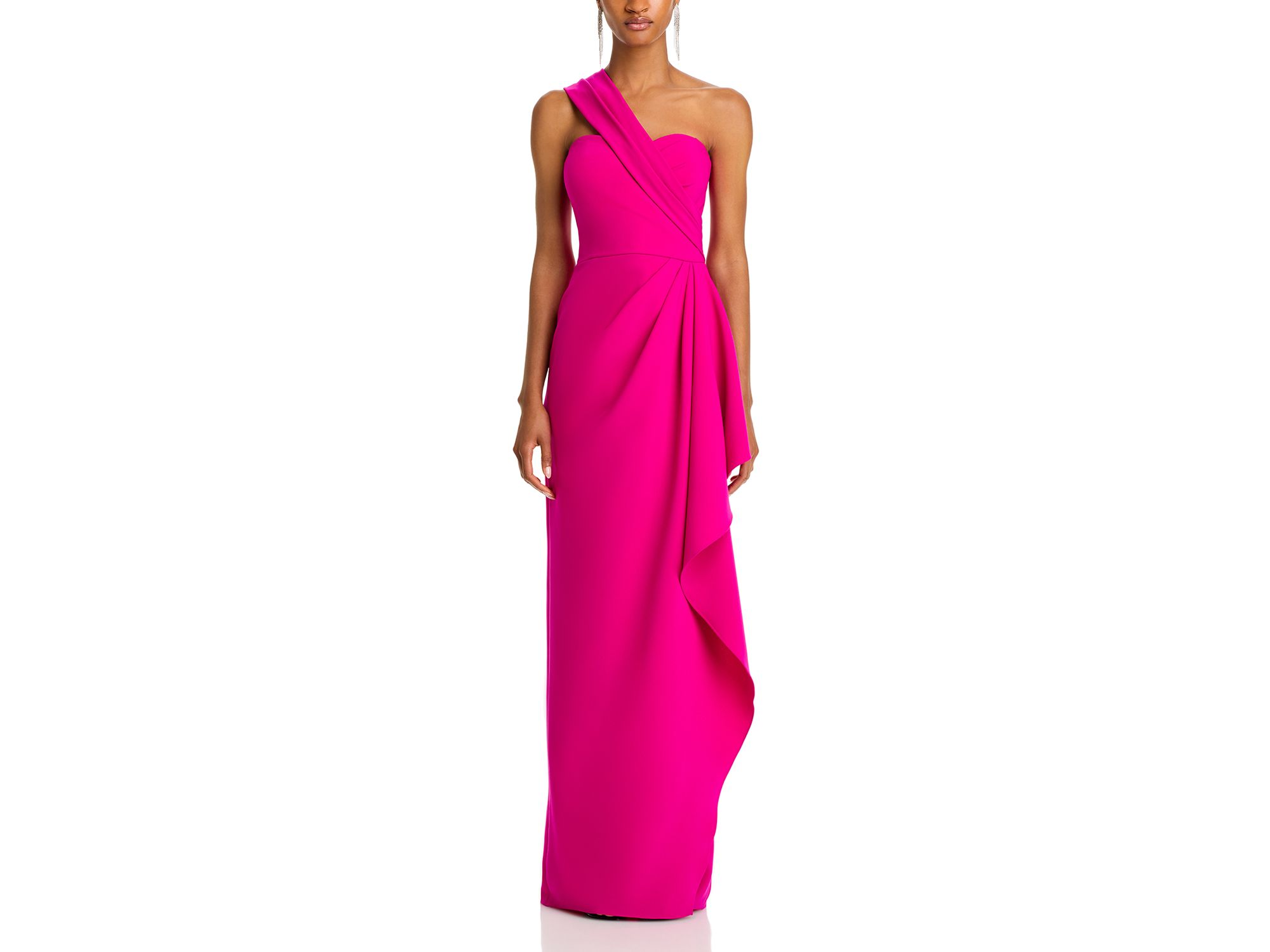 One Shoulder Side Drape Gown — Image 5