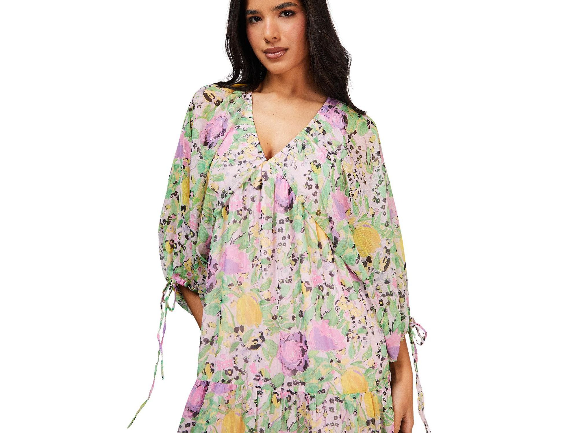 Chiffon Batwing Midi Dress — Image 3