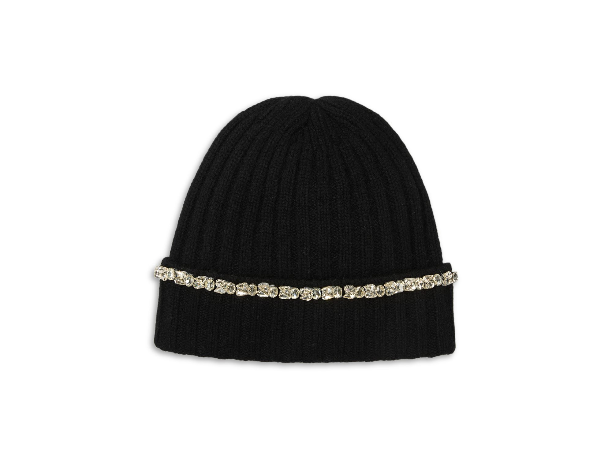 Cashmere Ribbed Cuffed Beanie - Image 1