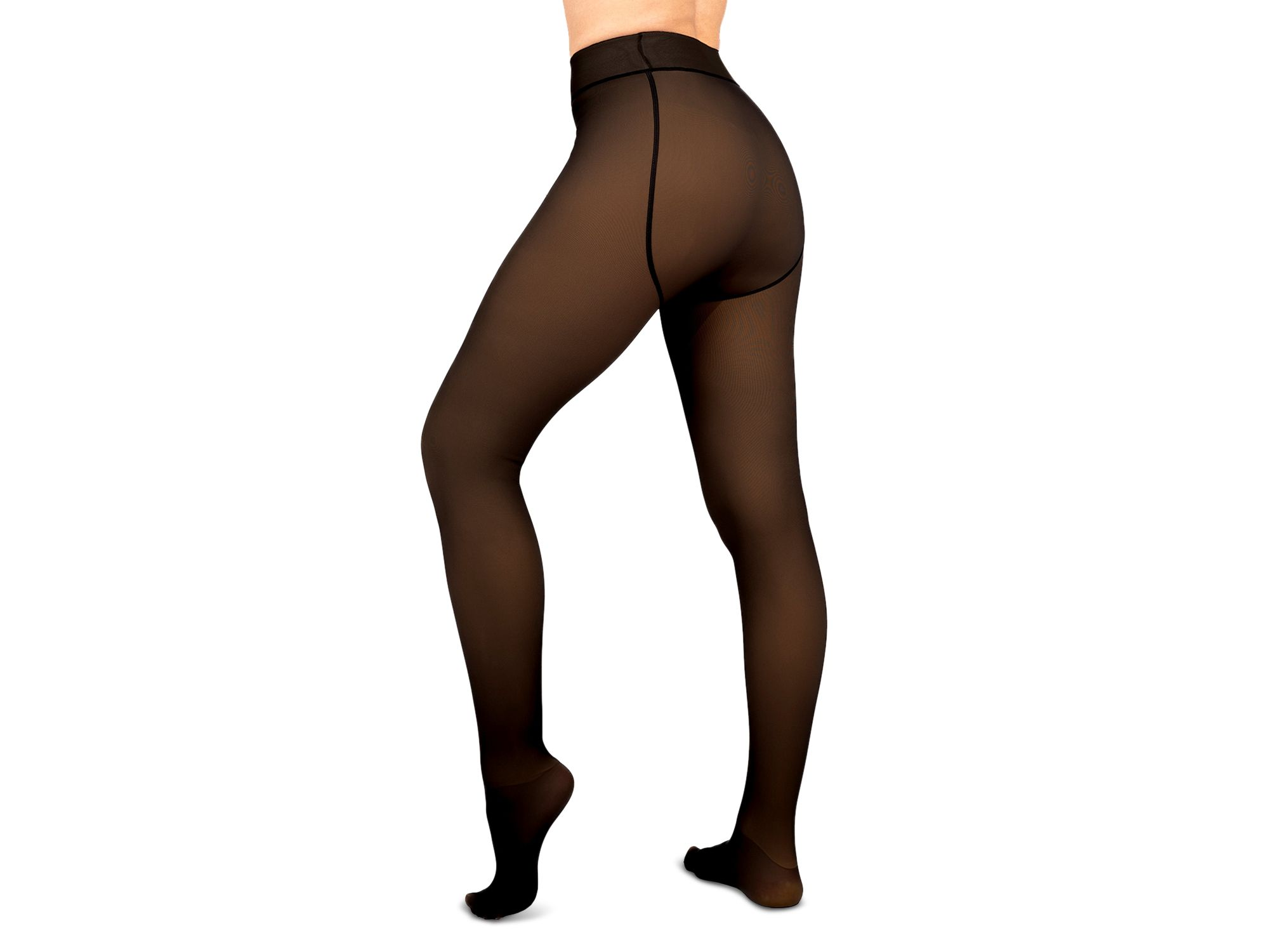 Faux Sheer Fleece Tights — Image 5