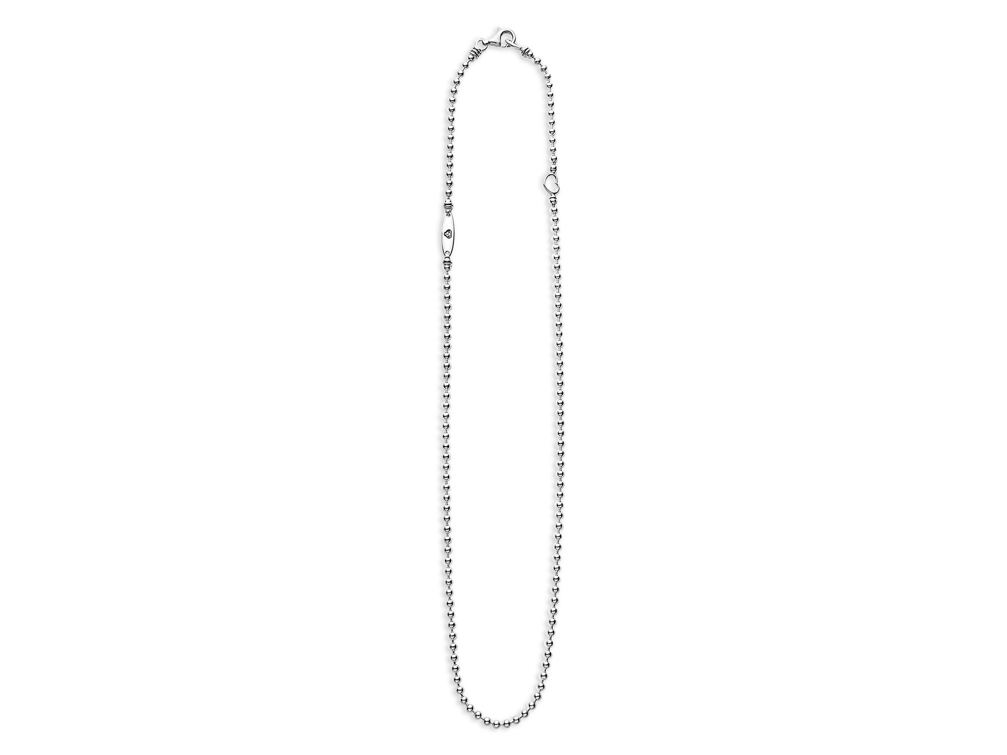 Sterling Caviar Beaded Necklace, 16-18" — Image 4