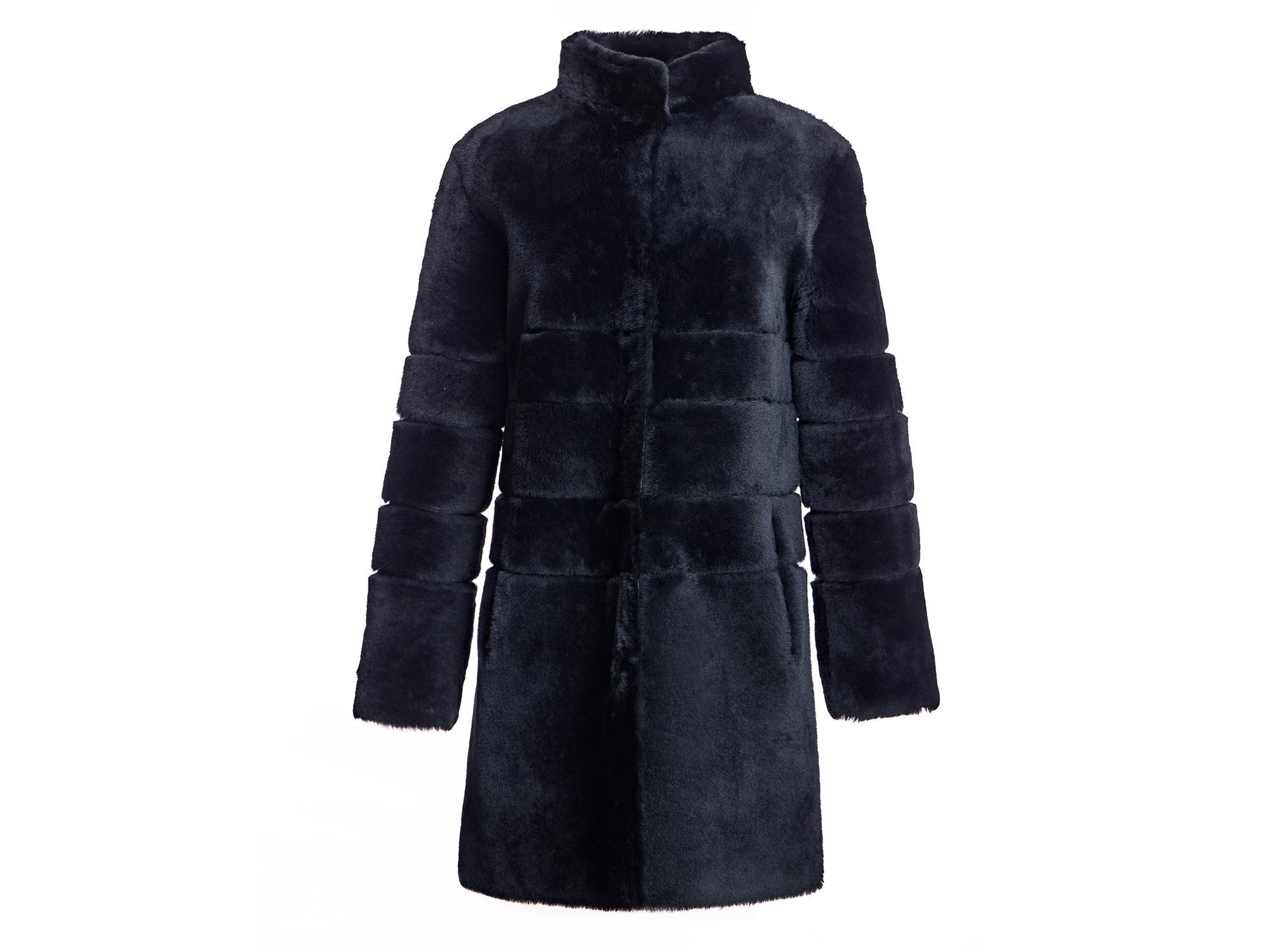 Reversible Seam-Out Shearling Shortcoat — Image 3