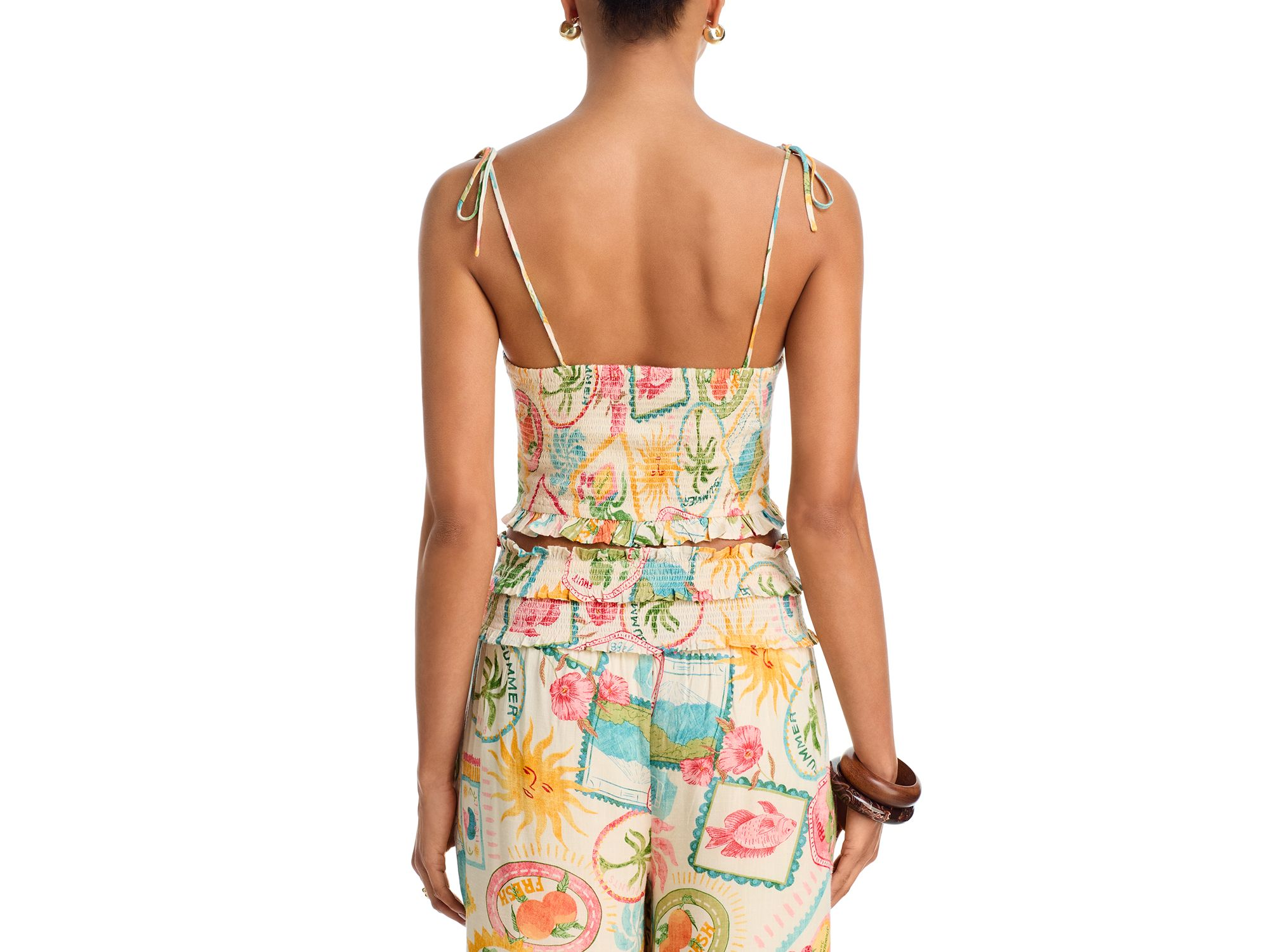 Postcard Tile Smocked Tank Top - Exclusive — Image 3
