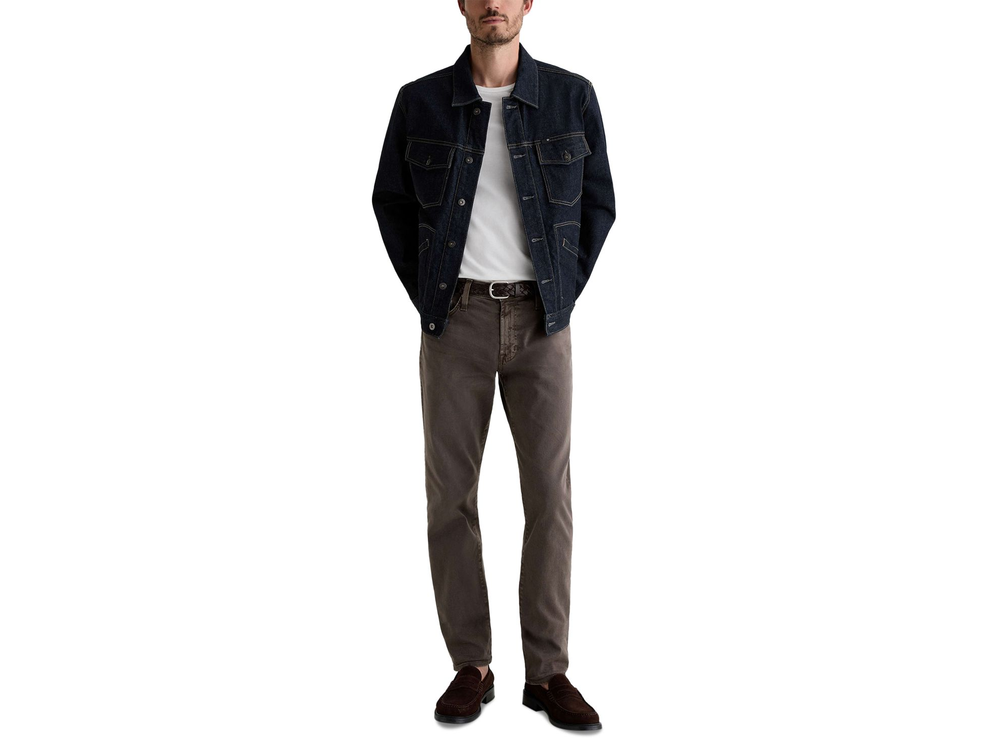 Tellis Modern Slim Jeans in 7 Years Sulfur Brown — Image 7