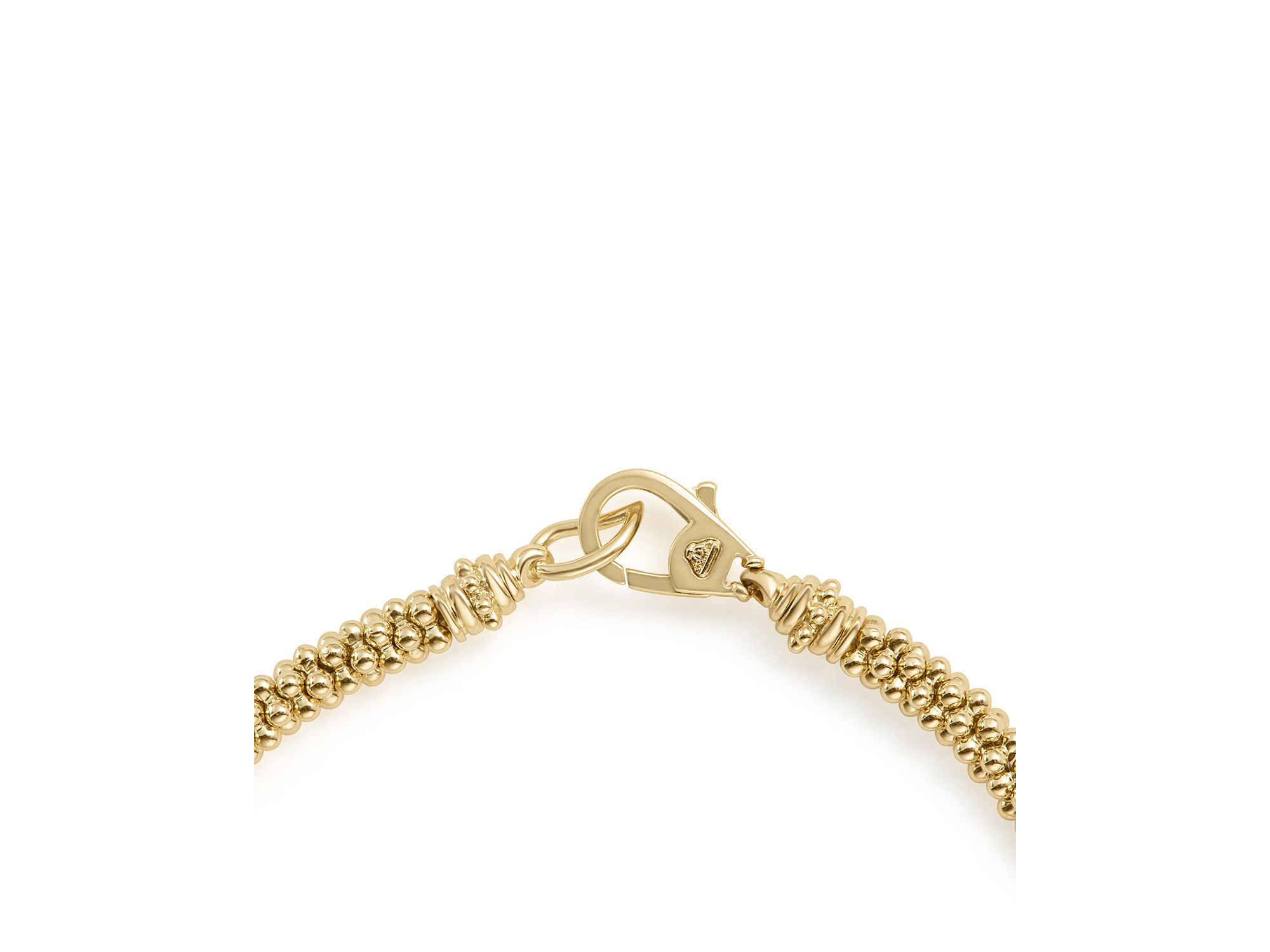 18K Yellow Gold Caviar Basic Beaded Bracelet — Image 5