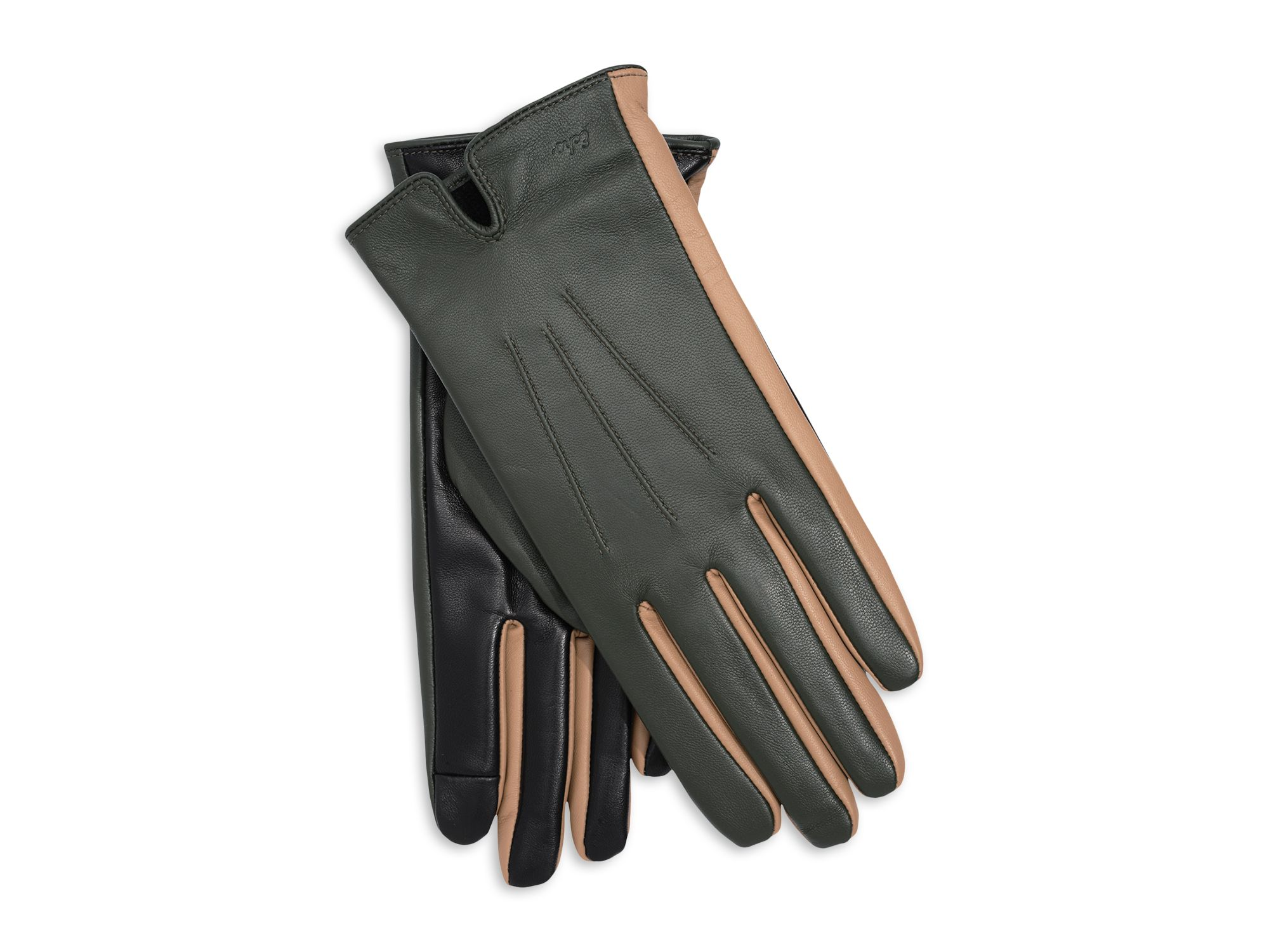 Colorblock Leather Gloves — Image 4