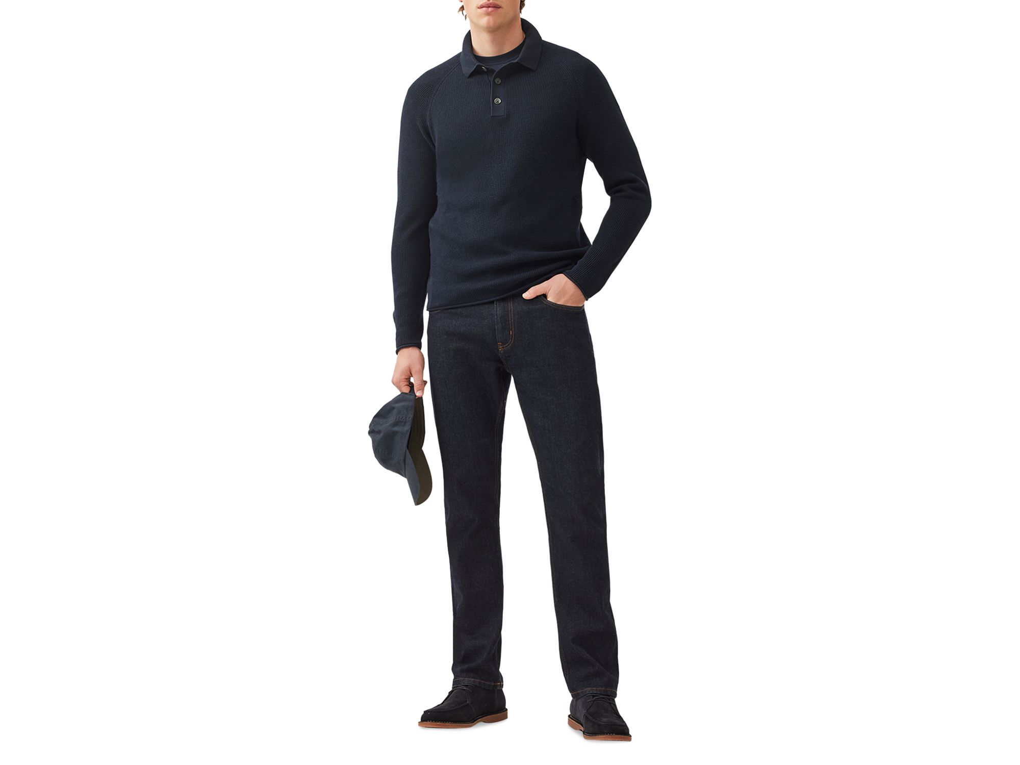 Eastern Bush Regular Fit Knit Long Sleeve Polo Shirt — Image 3