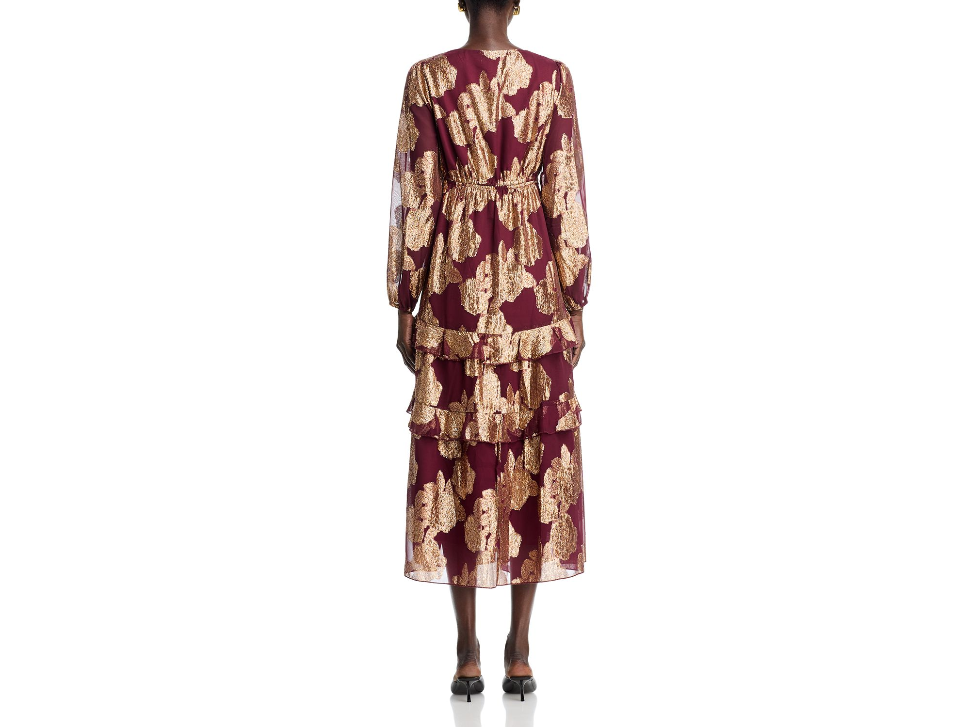 V Neck Ruffled Dress — Image 4