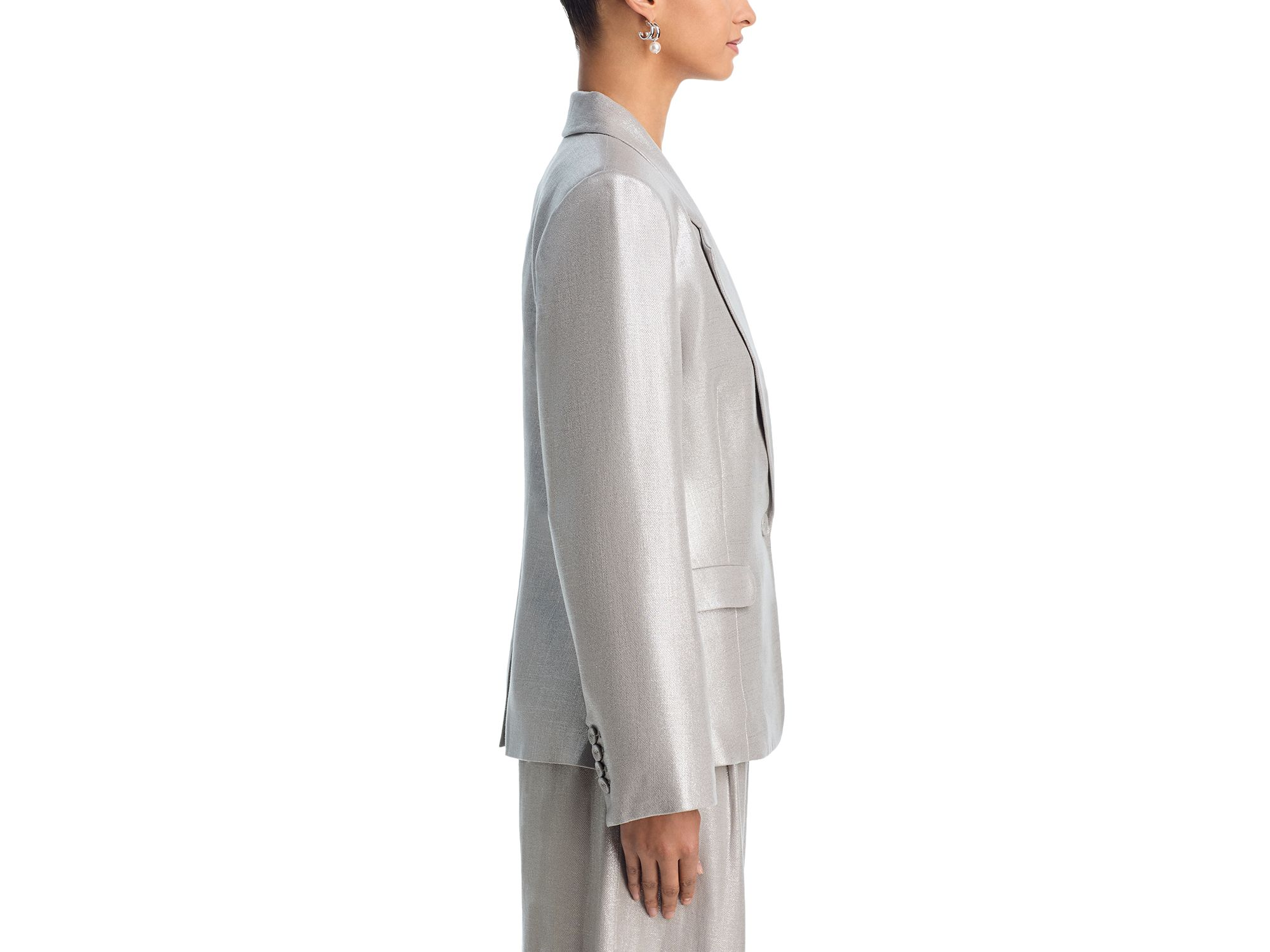 Metallic Linen Blend Blazer & Metallic Linen Blend Pants - Exclusive — Image 7