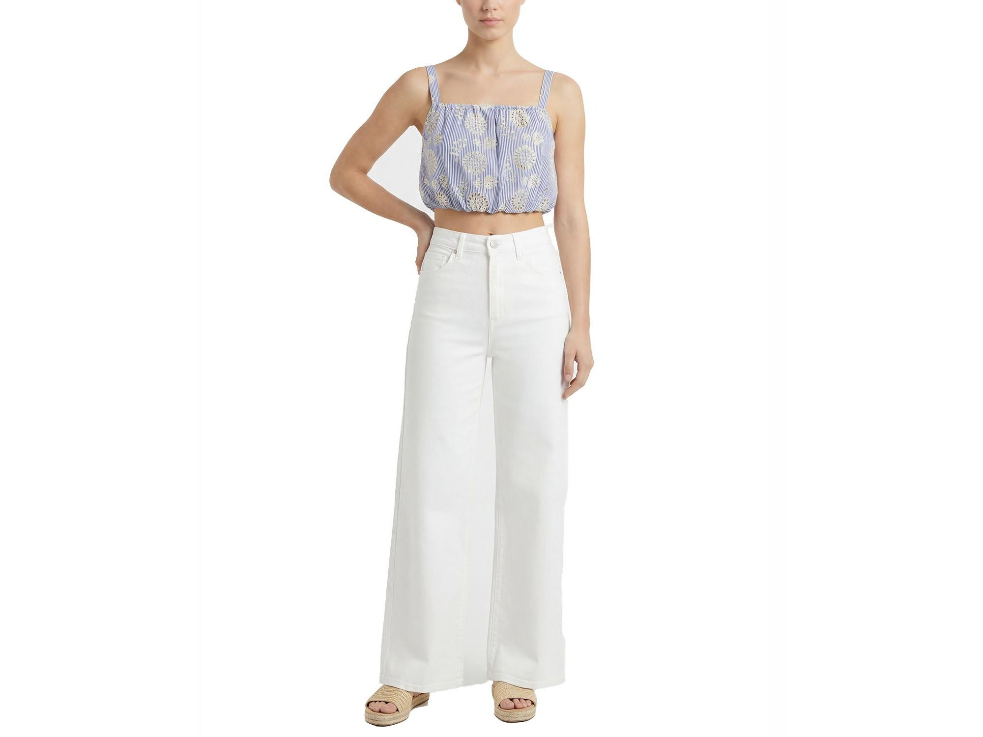 Dani Eyelet Bubble Crop Top — Image 11