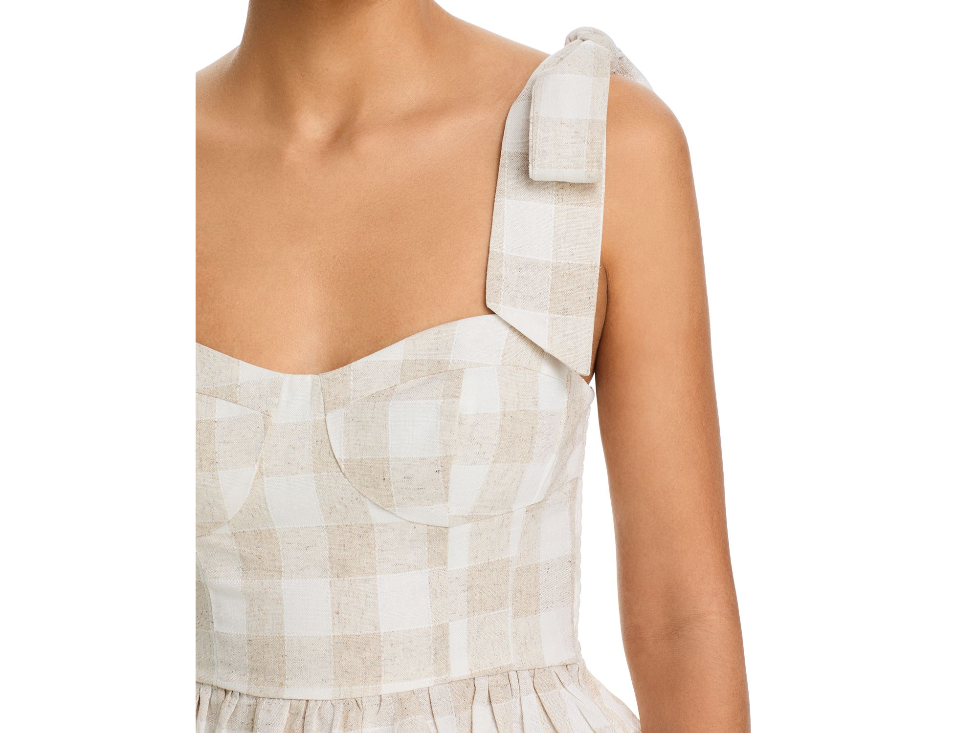 Gingham Bustier & Midi Skirt Set - Exclusive — Image 3