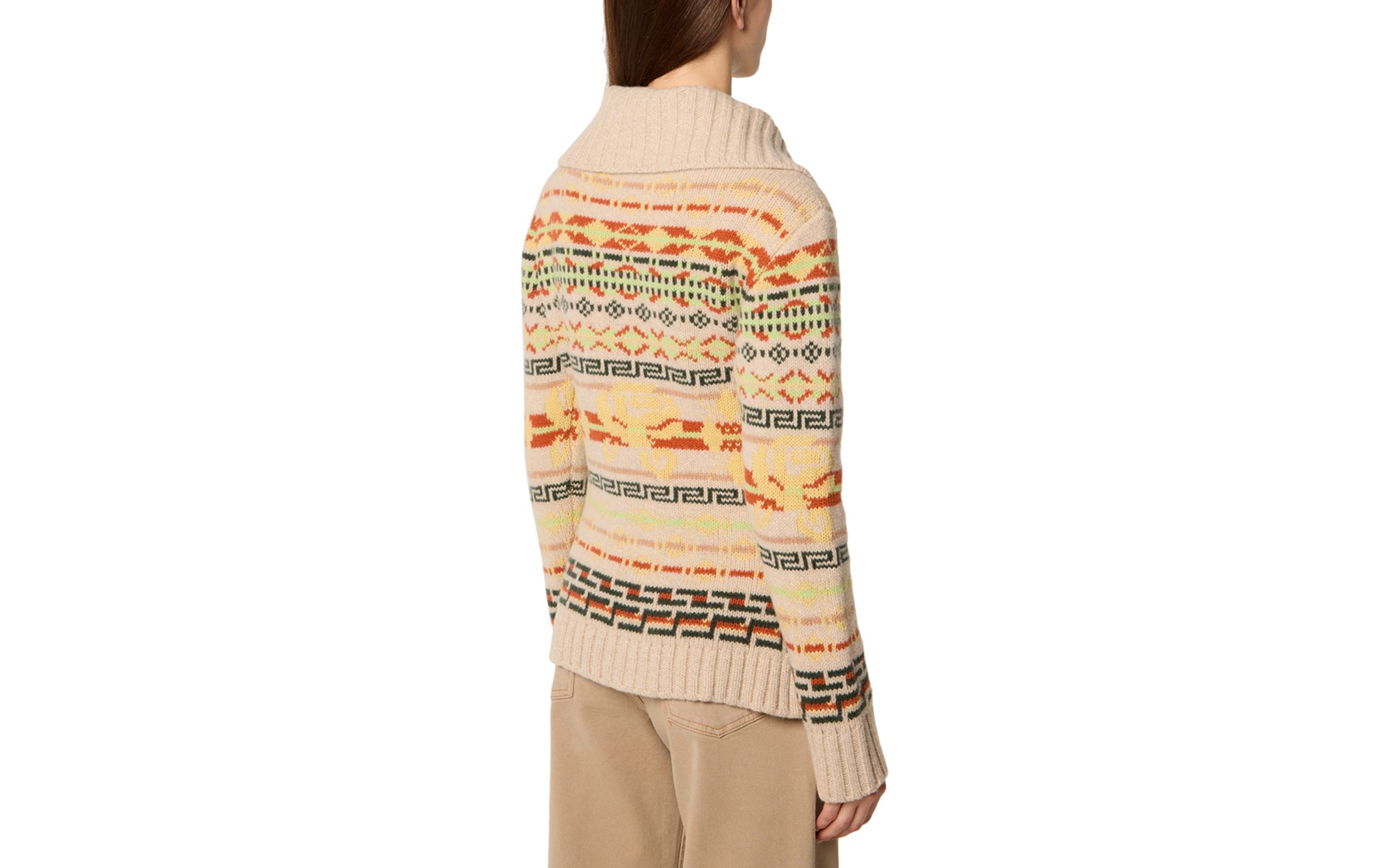 Marosa Jacquard Pattern Cardigan — Image 4