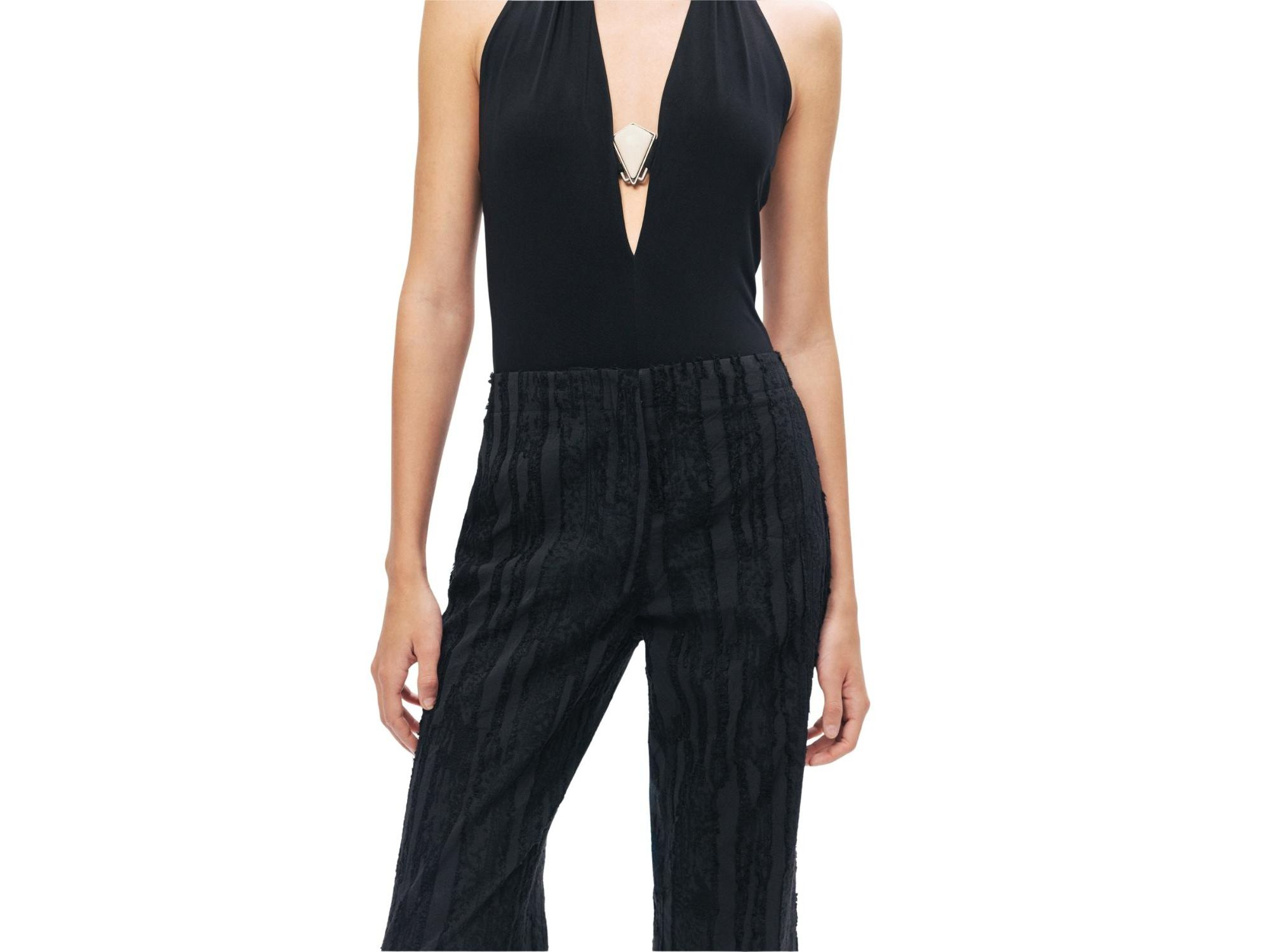 Halter Deep V Blouse — Image 3